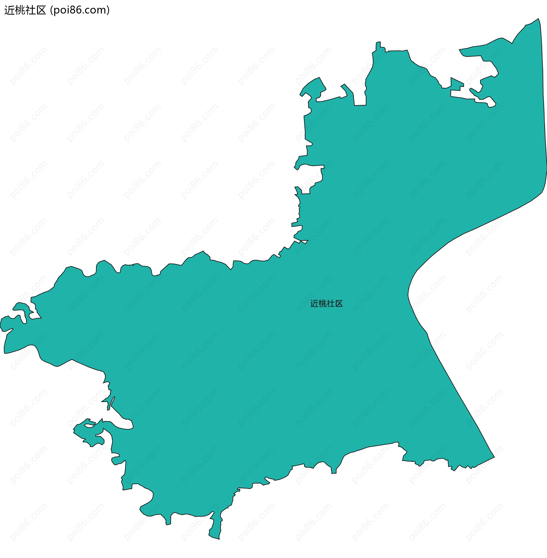 近桃社区边界地图