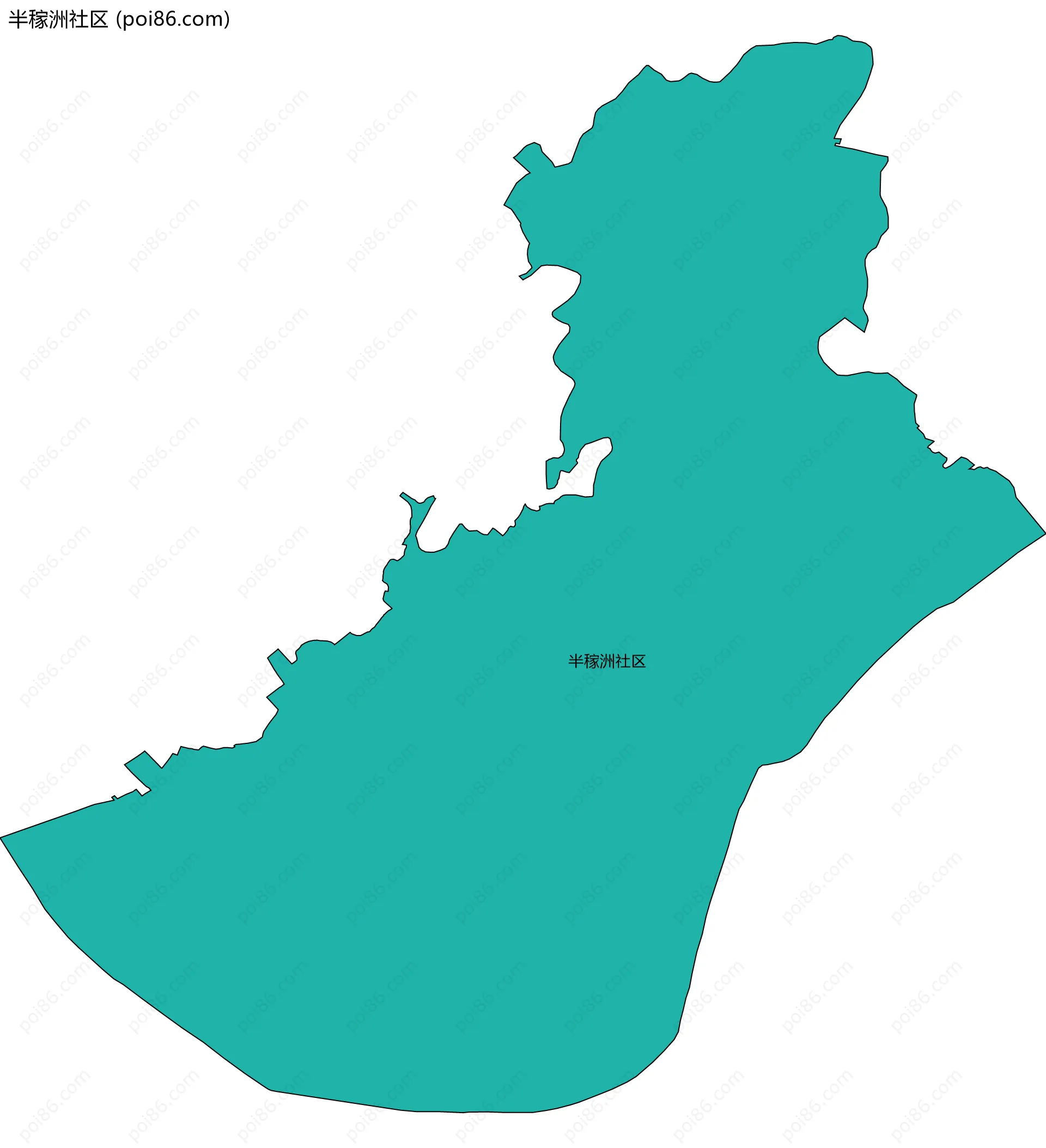 半稼洲社区边界地图
