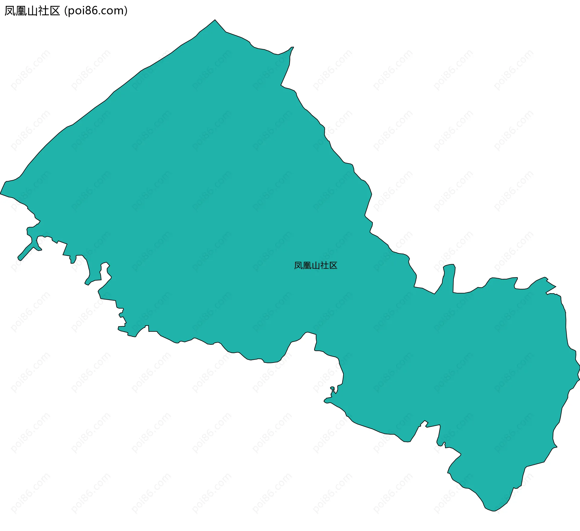 凤凰山社区边界地图