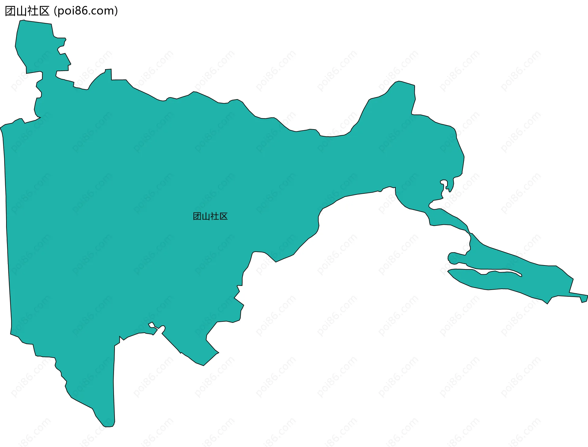 团山社区边界地图