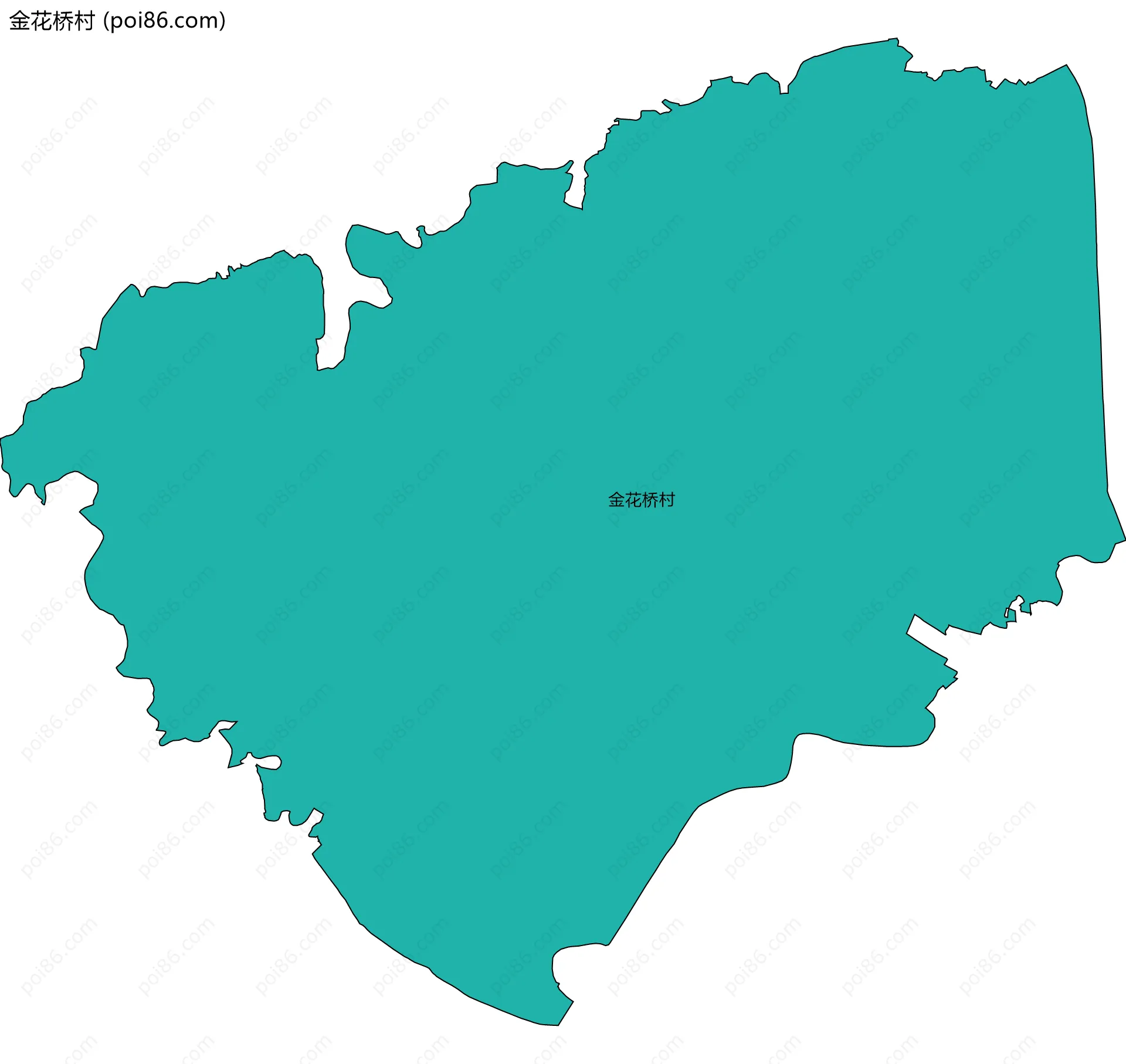 金花桥村边界地图