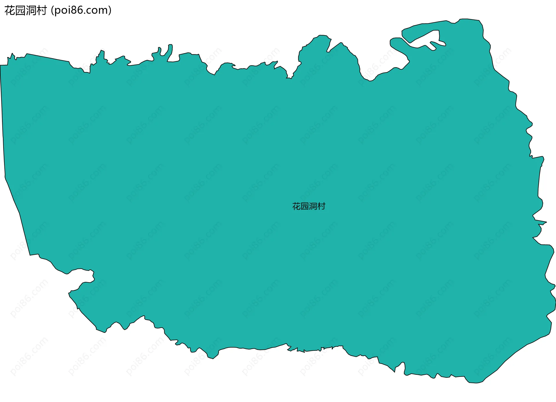 花园洞村边界地图
