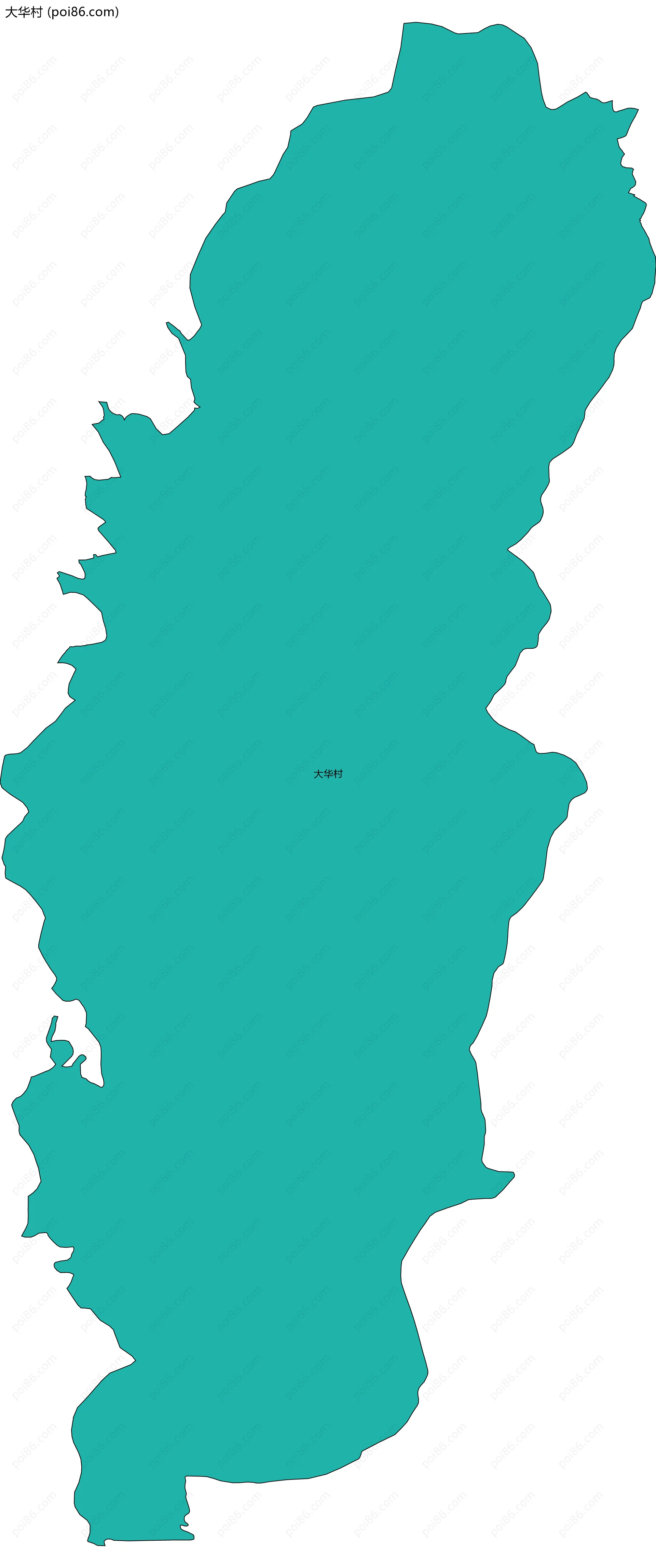 大华村边界地图