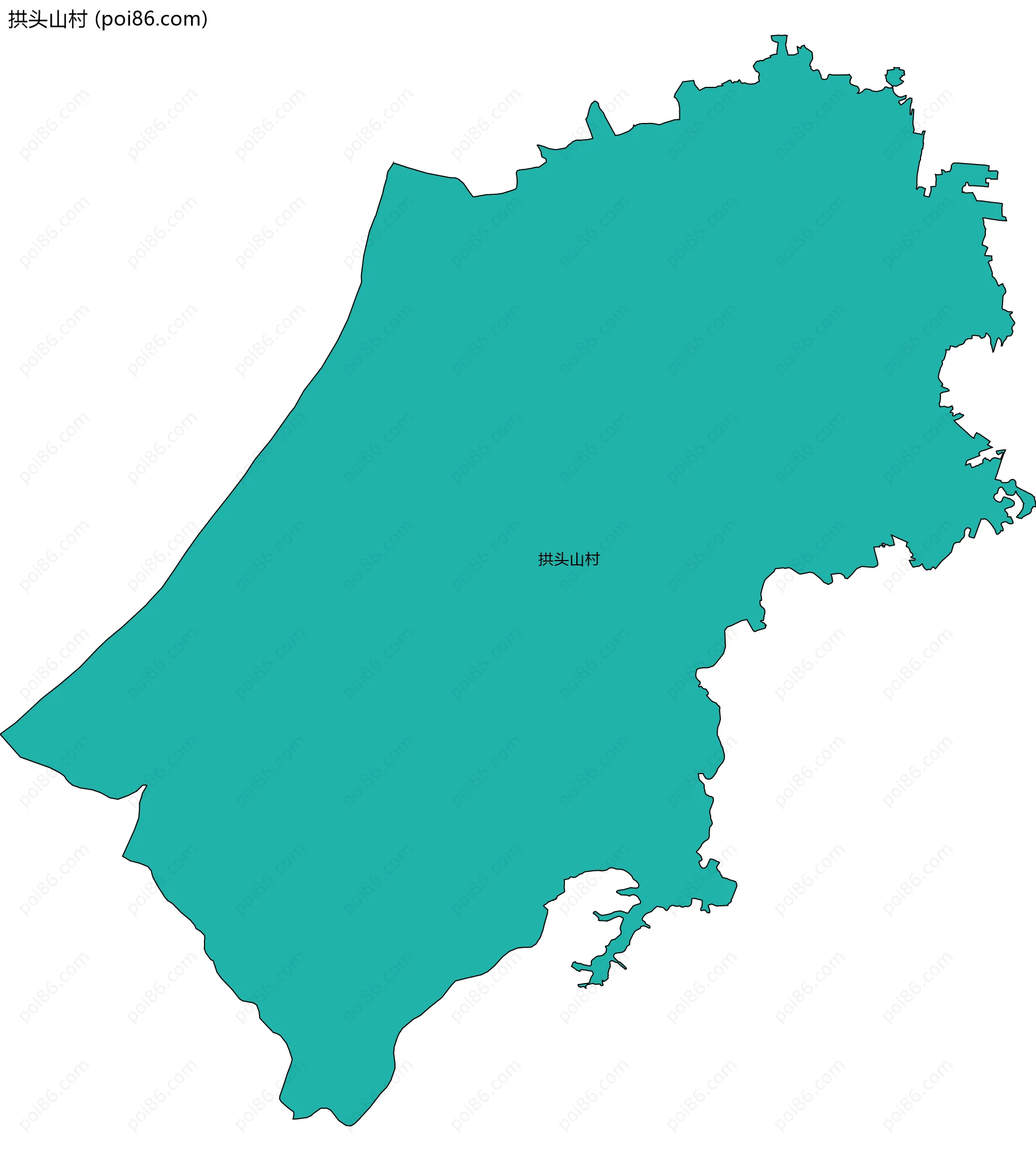 拱头山村边界地图