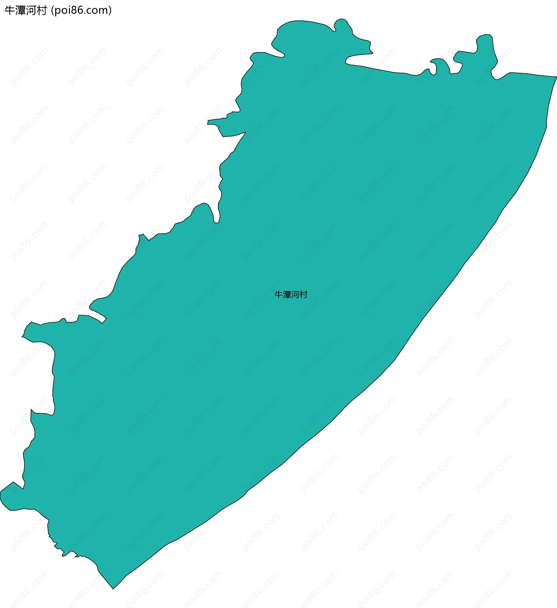 牛潭河村边界地图