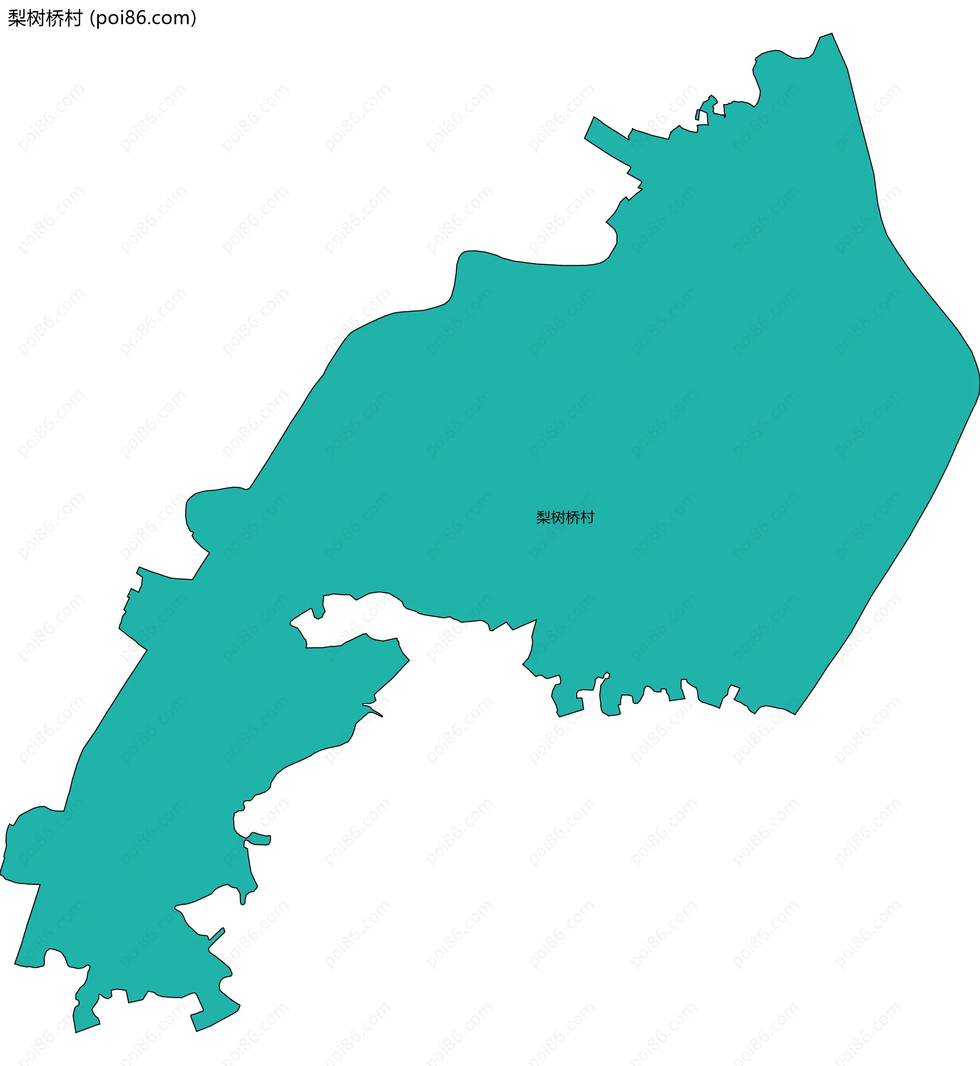 梨树桥村边界地图