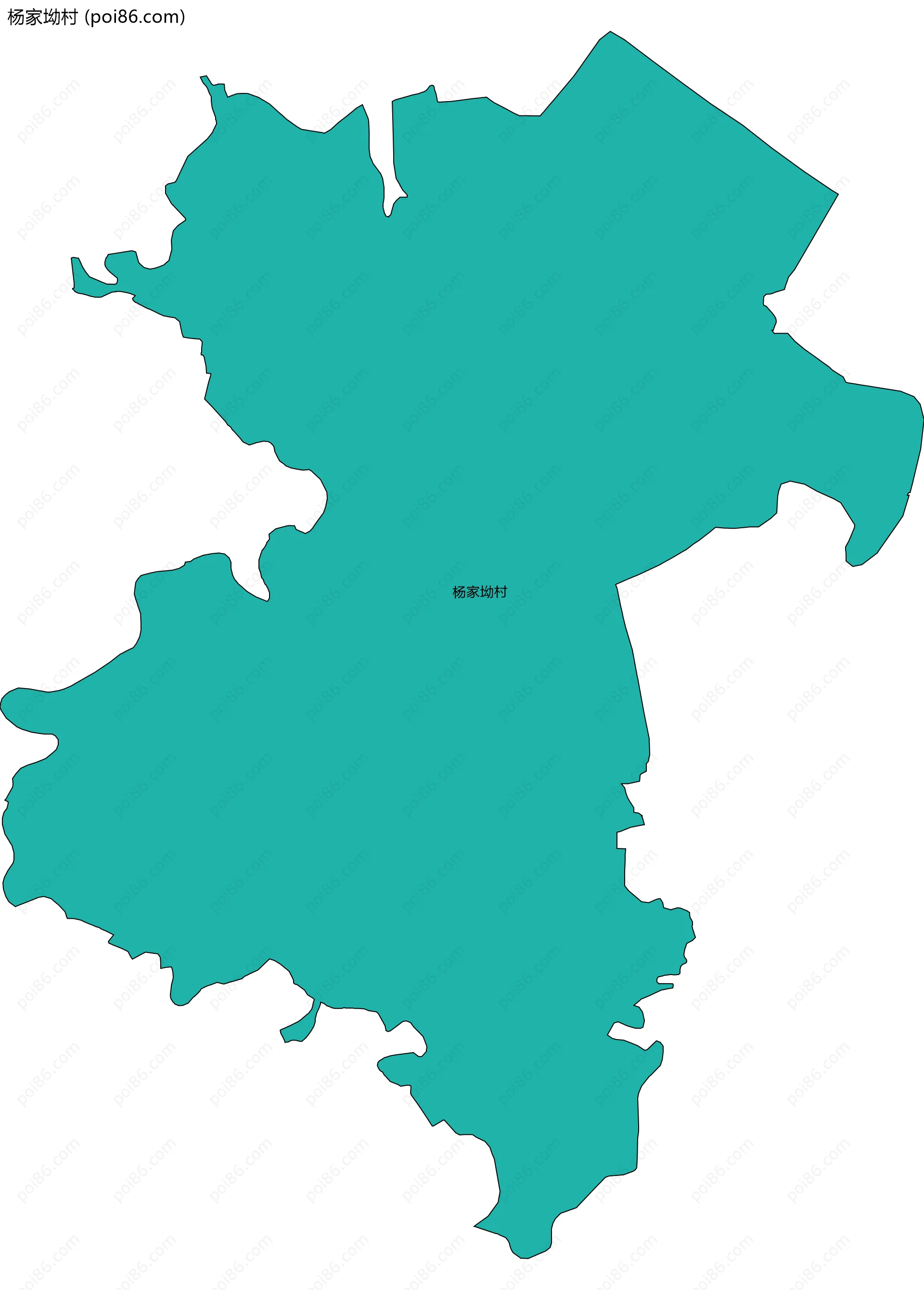 杨家坳村边界地图