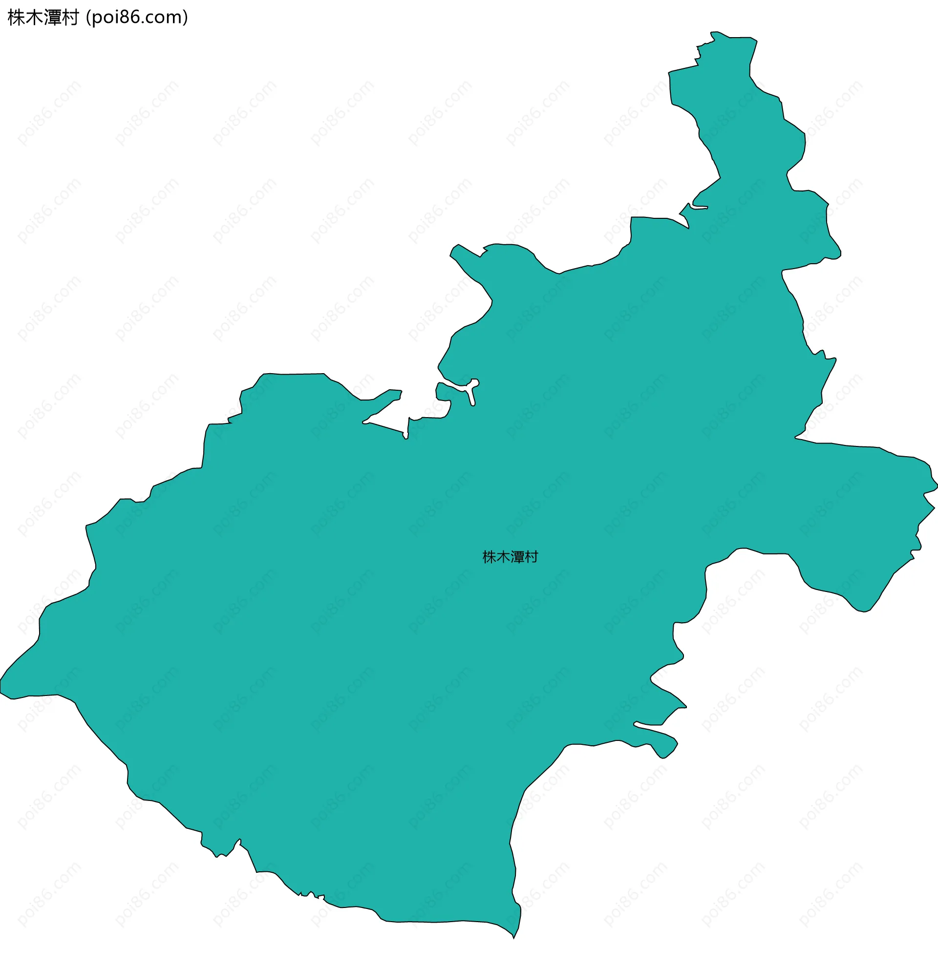 株木潭村边界地图