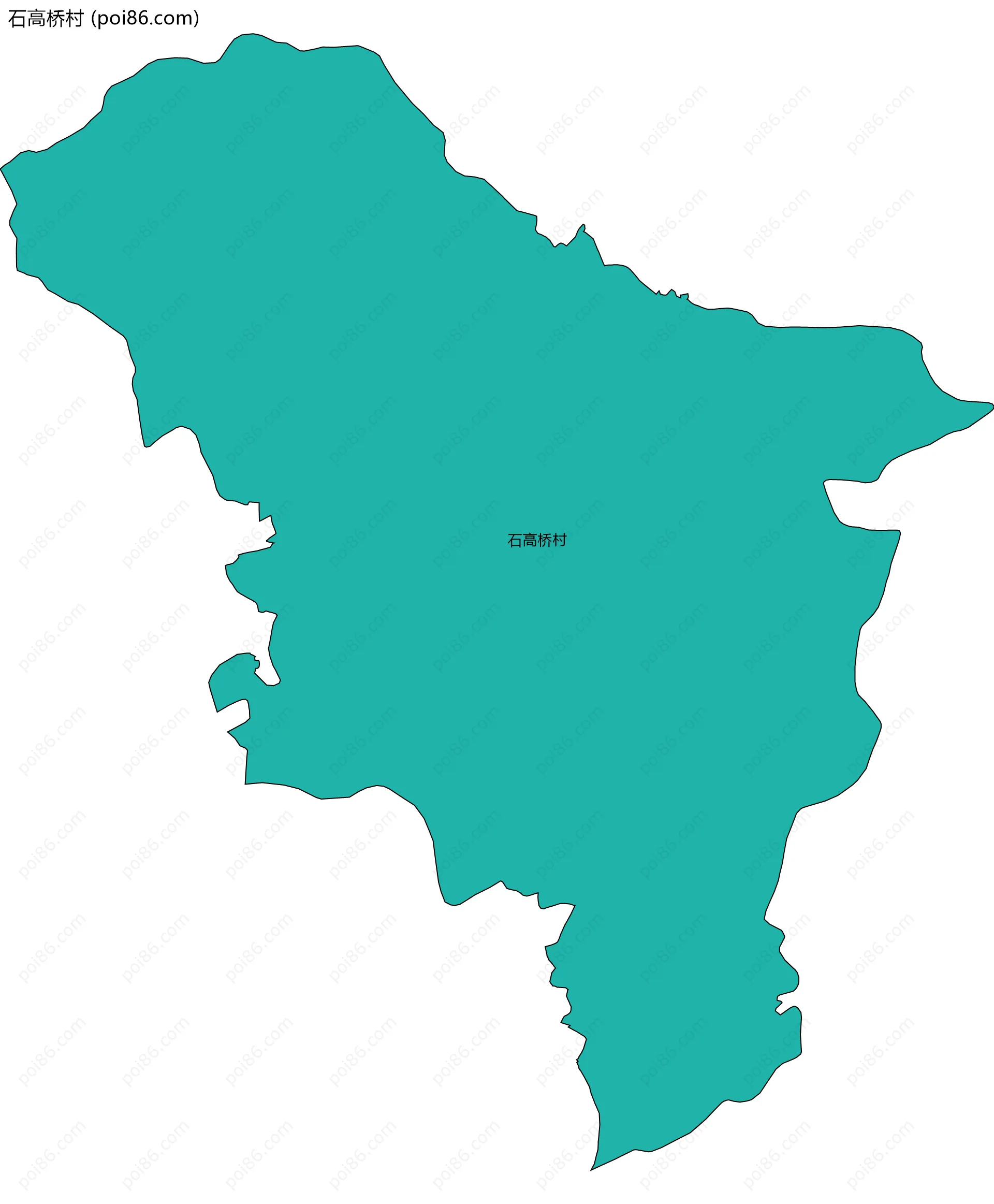 石高桥村边界地图