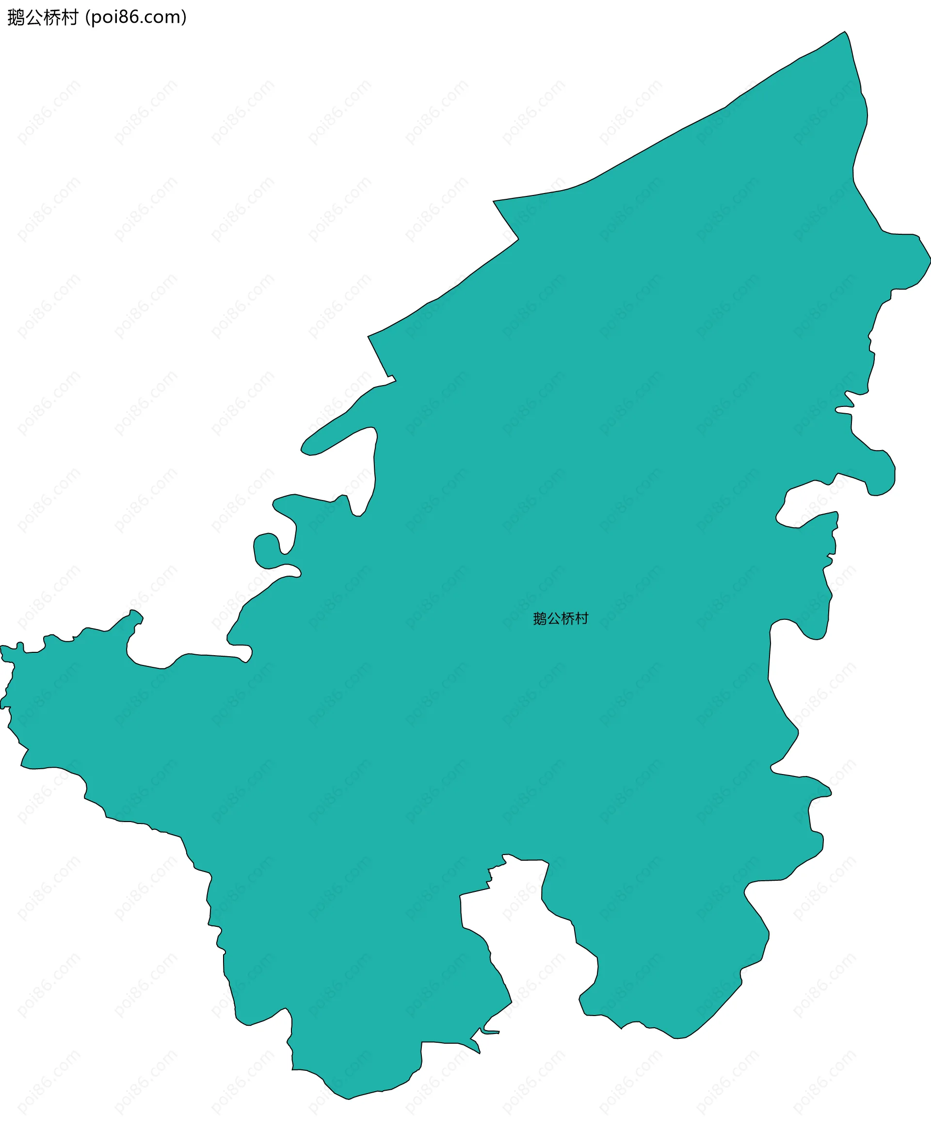 鹅公桥村边界地图