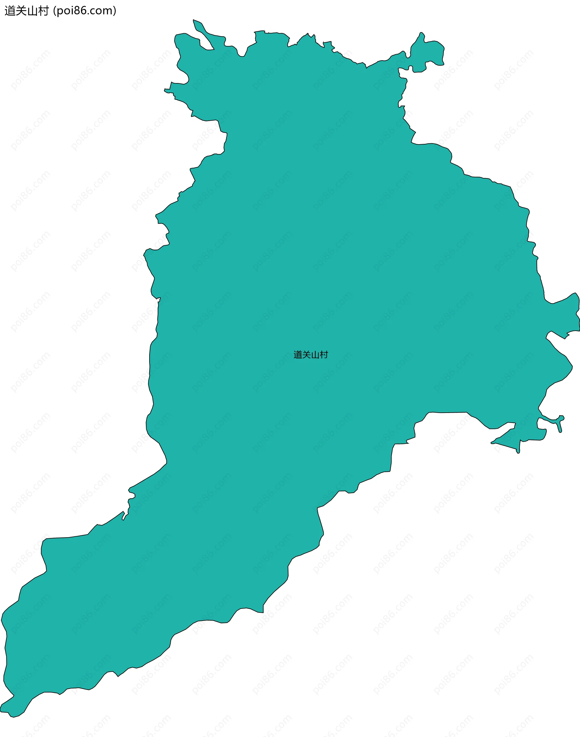 道关山村边界地图