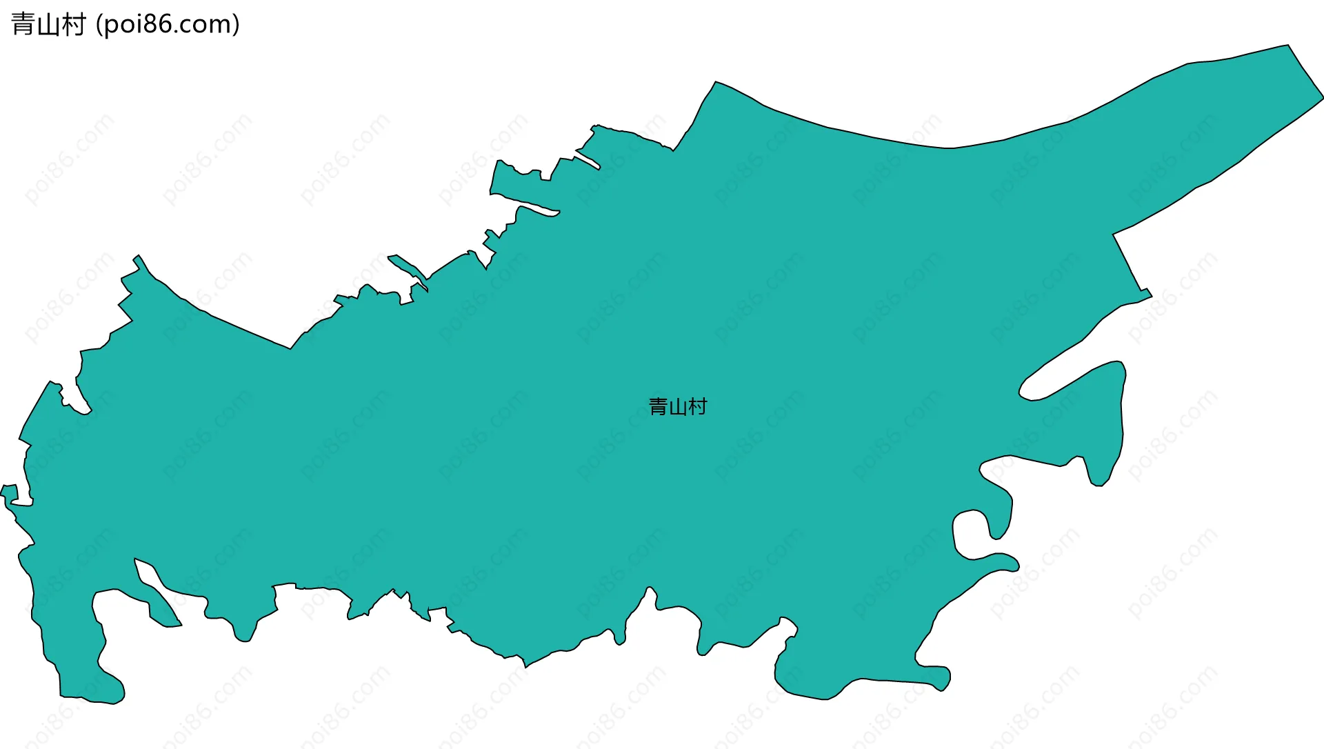 青山村边界地图