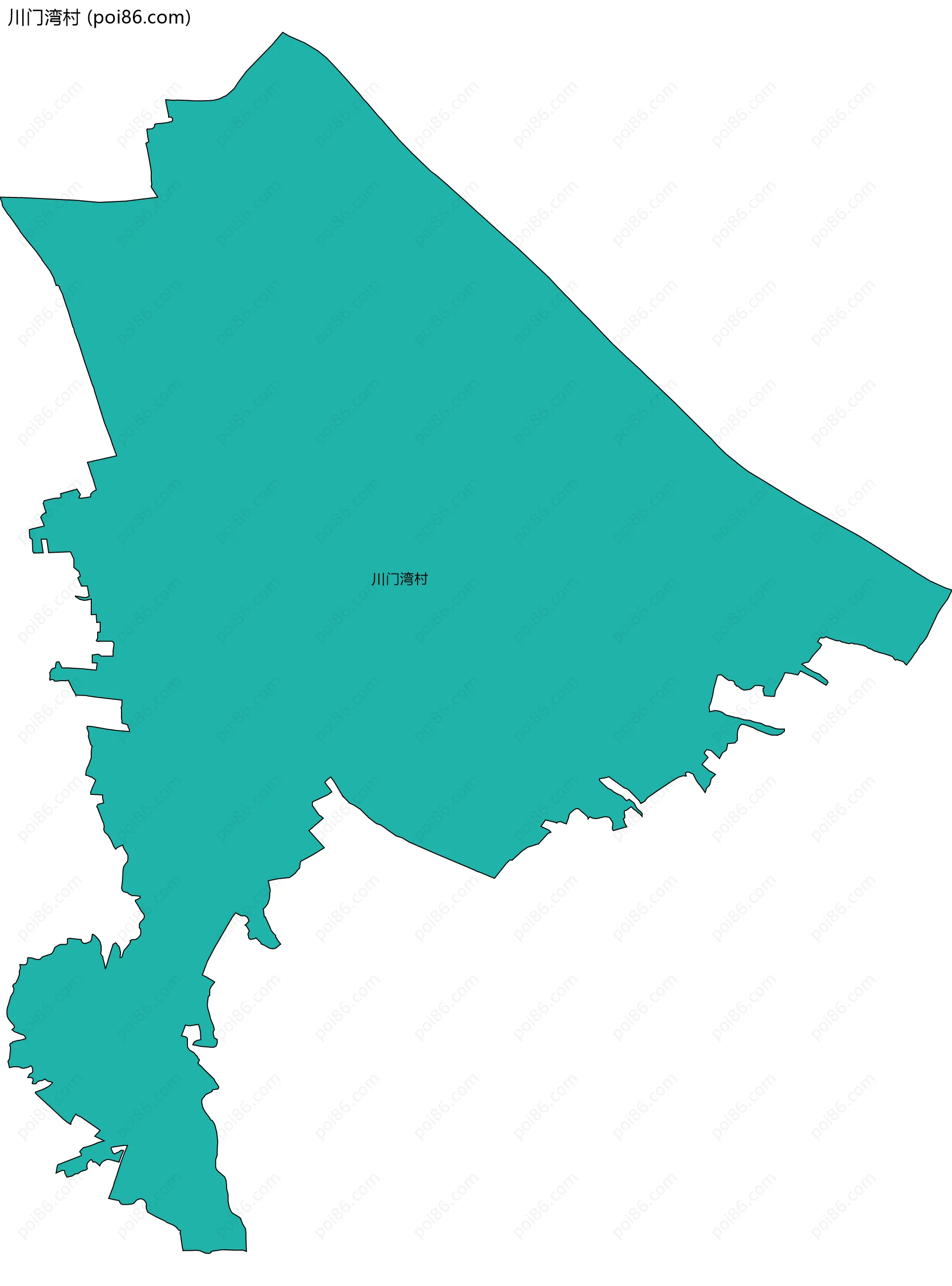 川门湾村边界地图