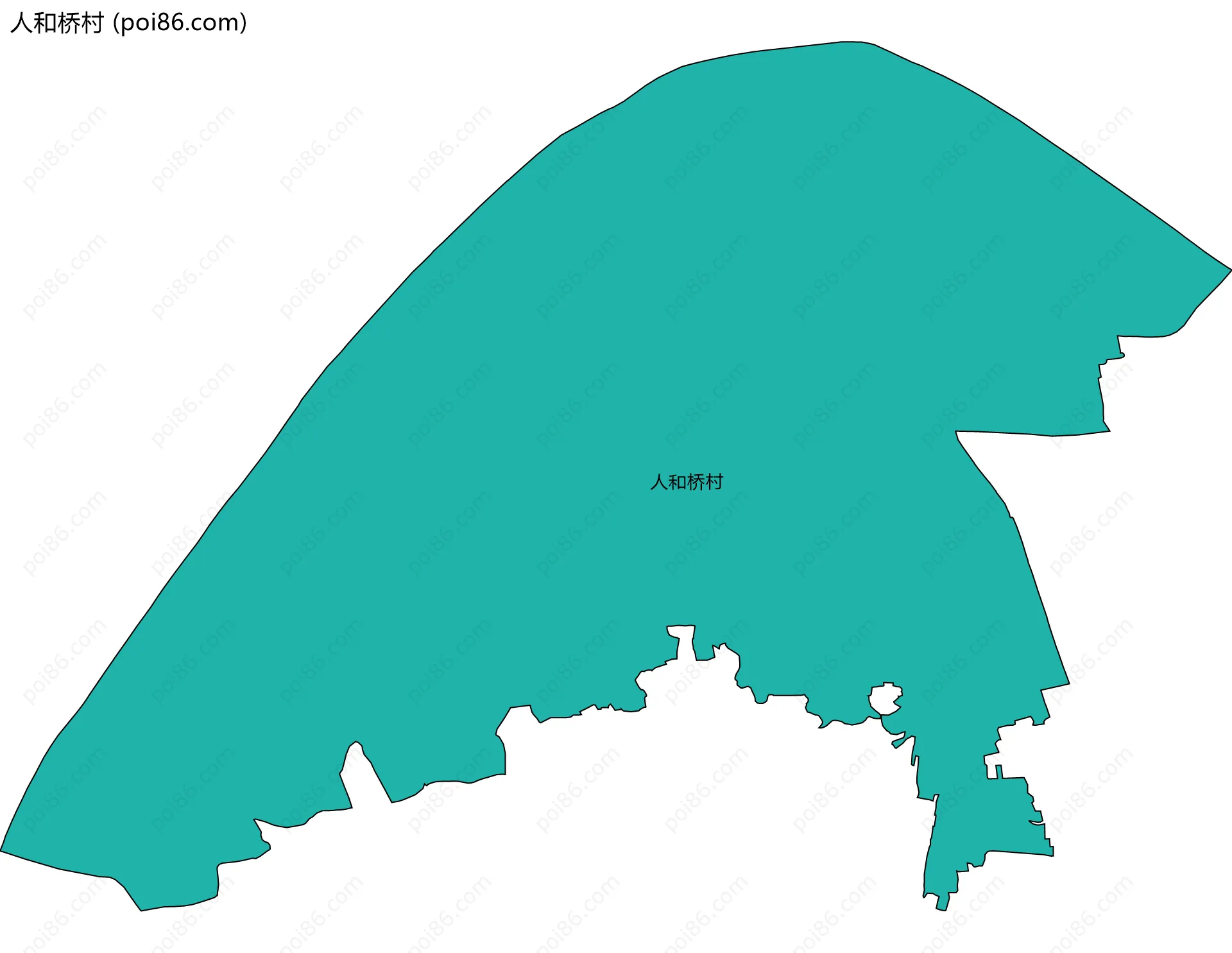 人和桥村边界地图