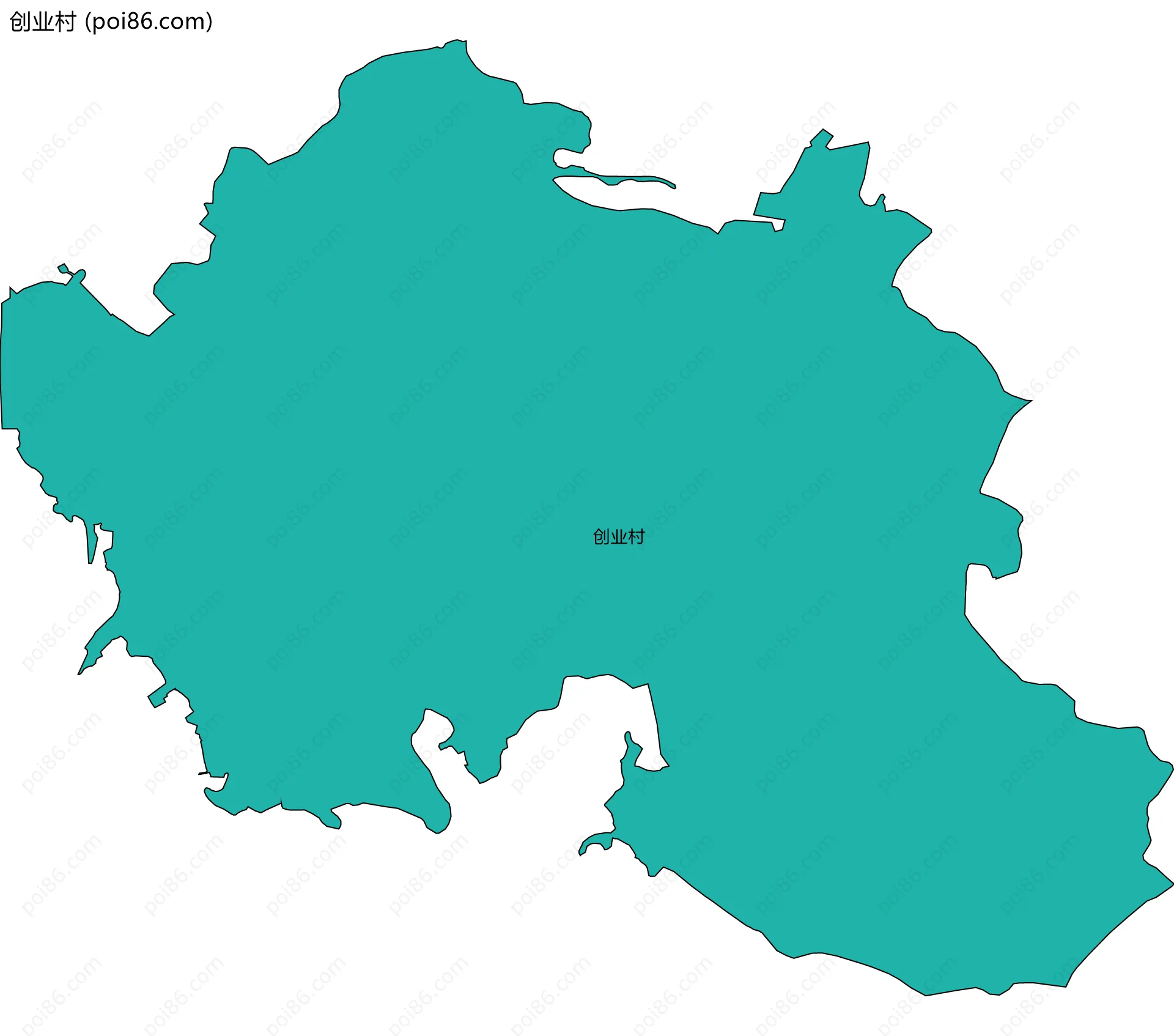 创业村边界地图