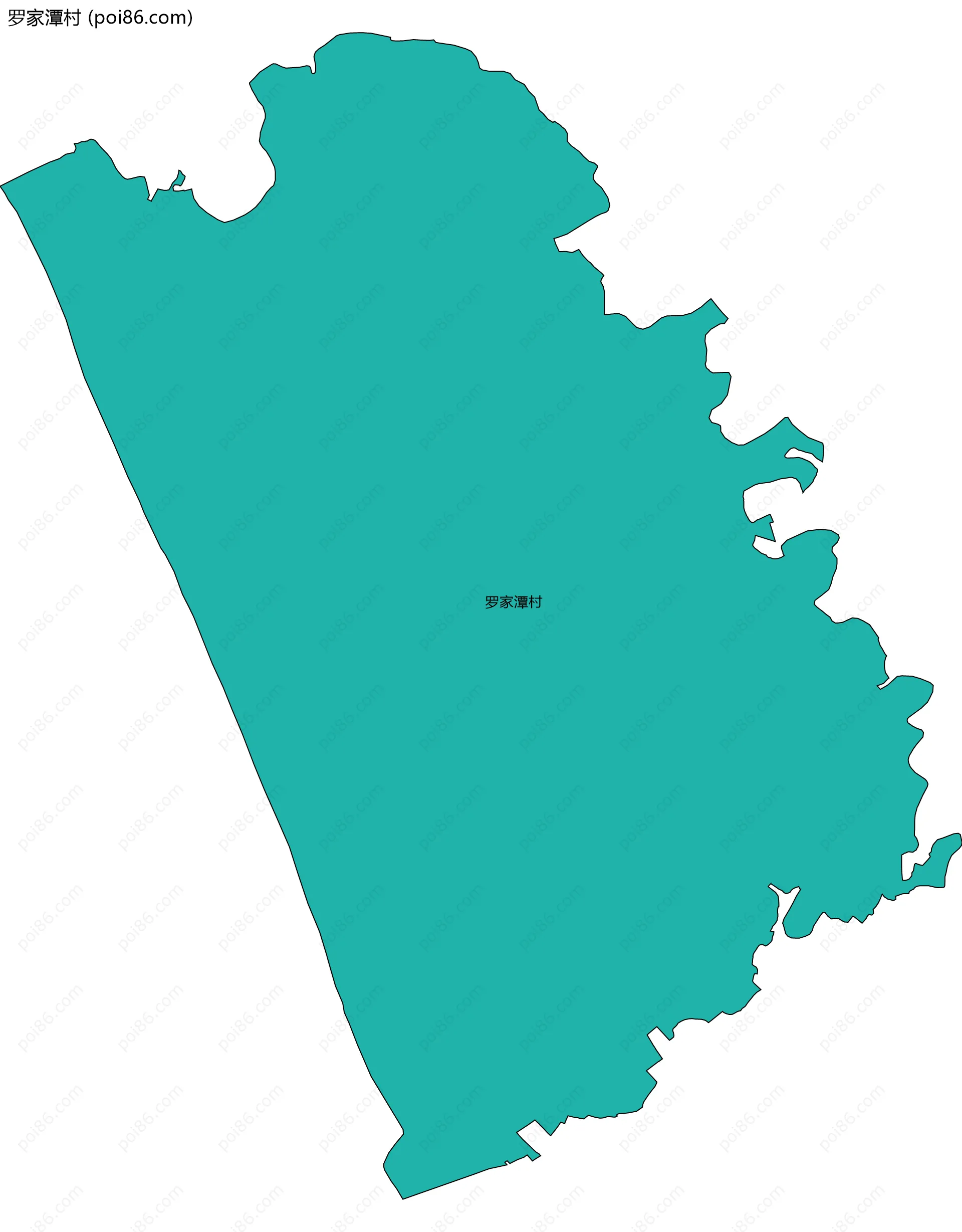 罗家潭村边界地图