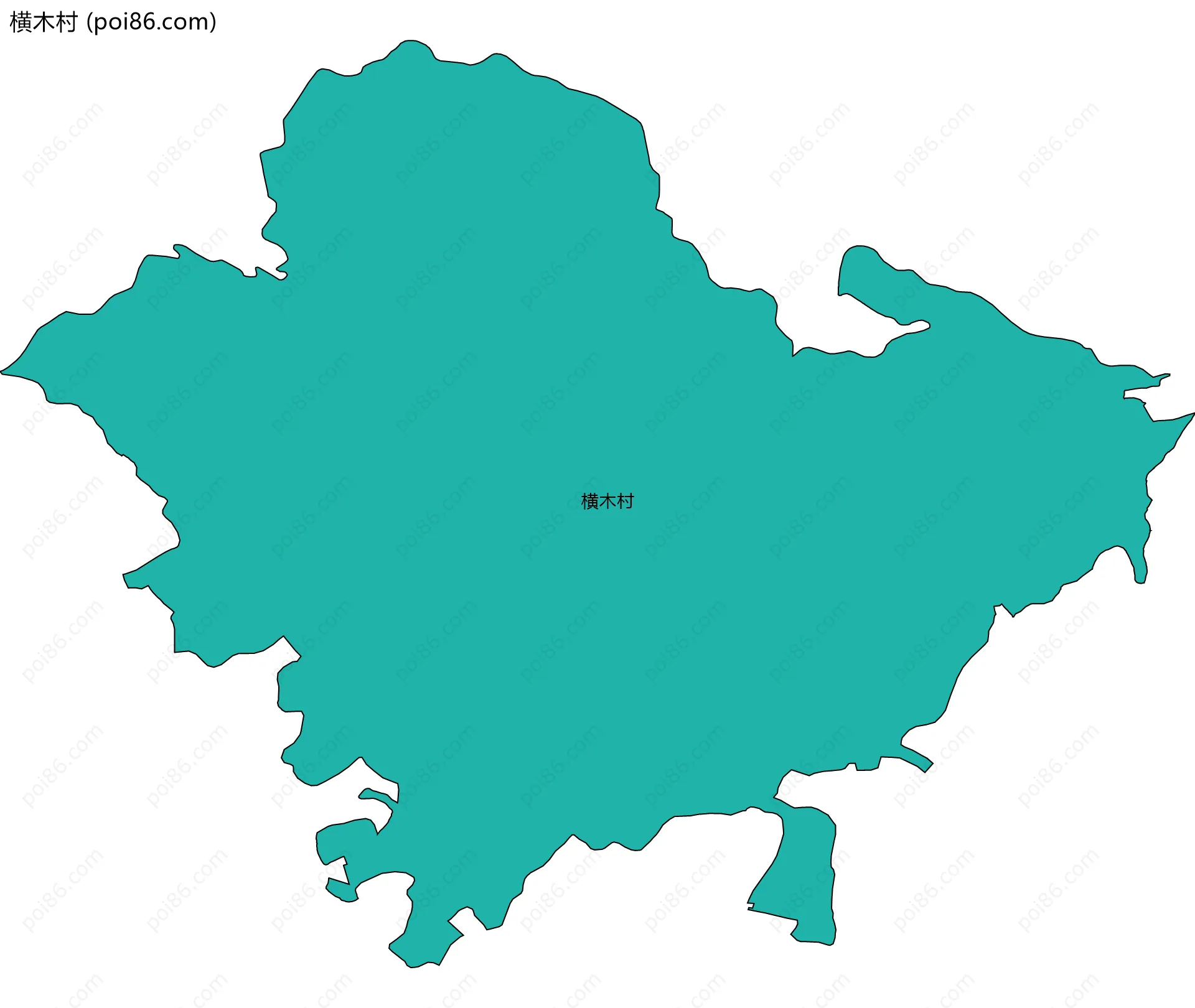 横木村边界地图