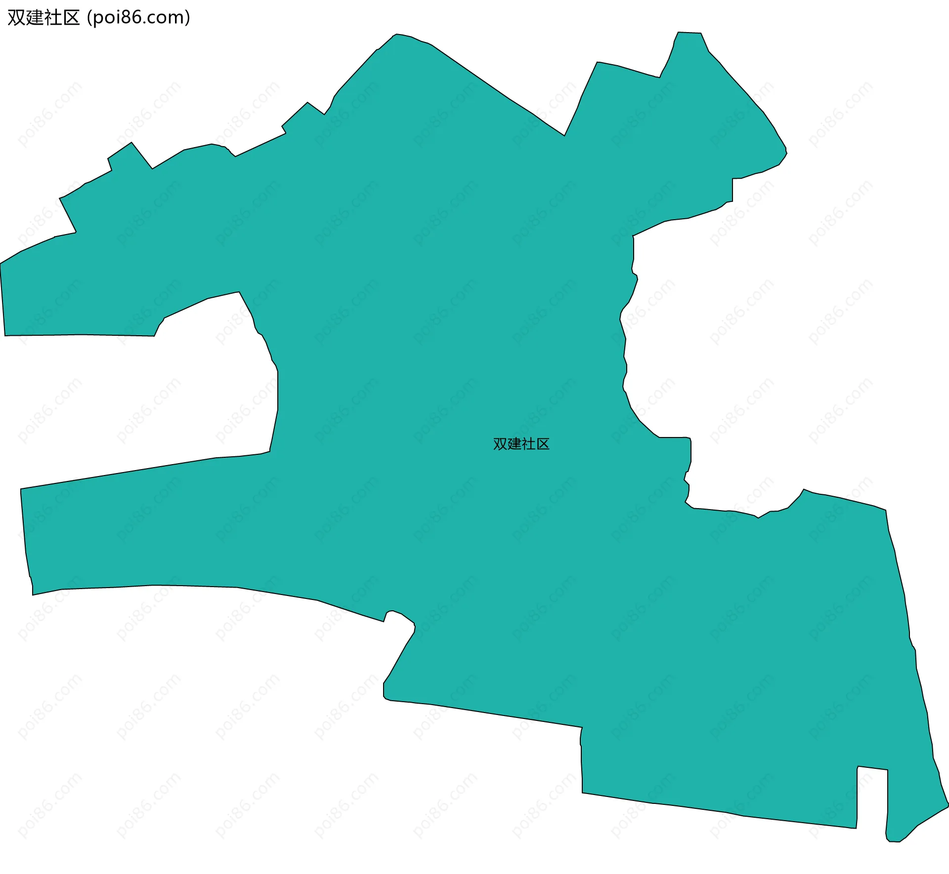 双建社区边界地图