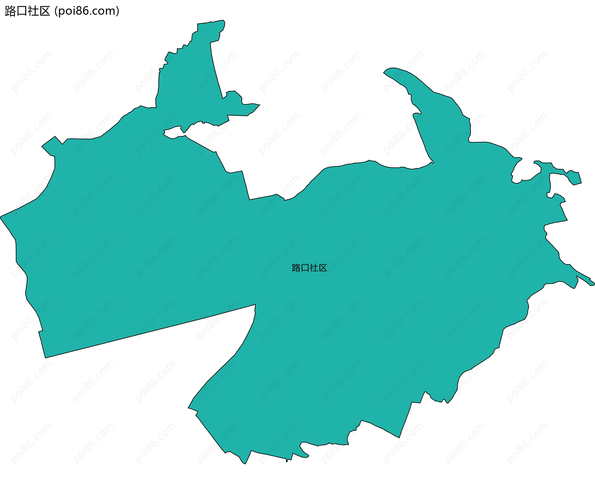 路口社区边界地图
