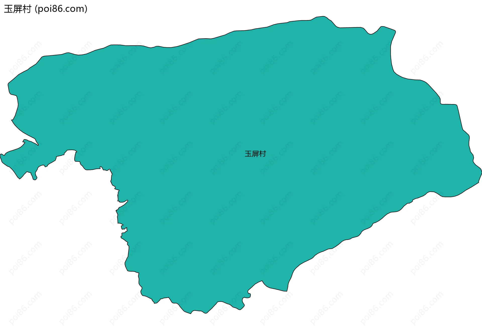 玉屏村边界地图