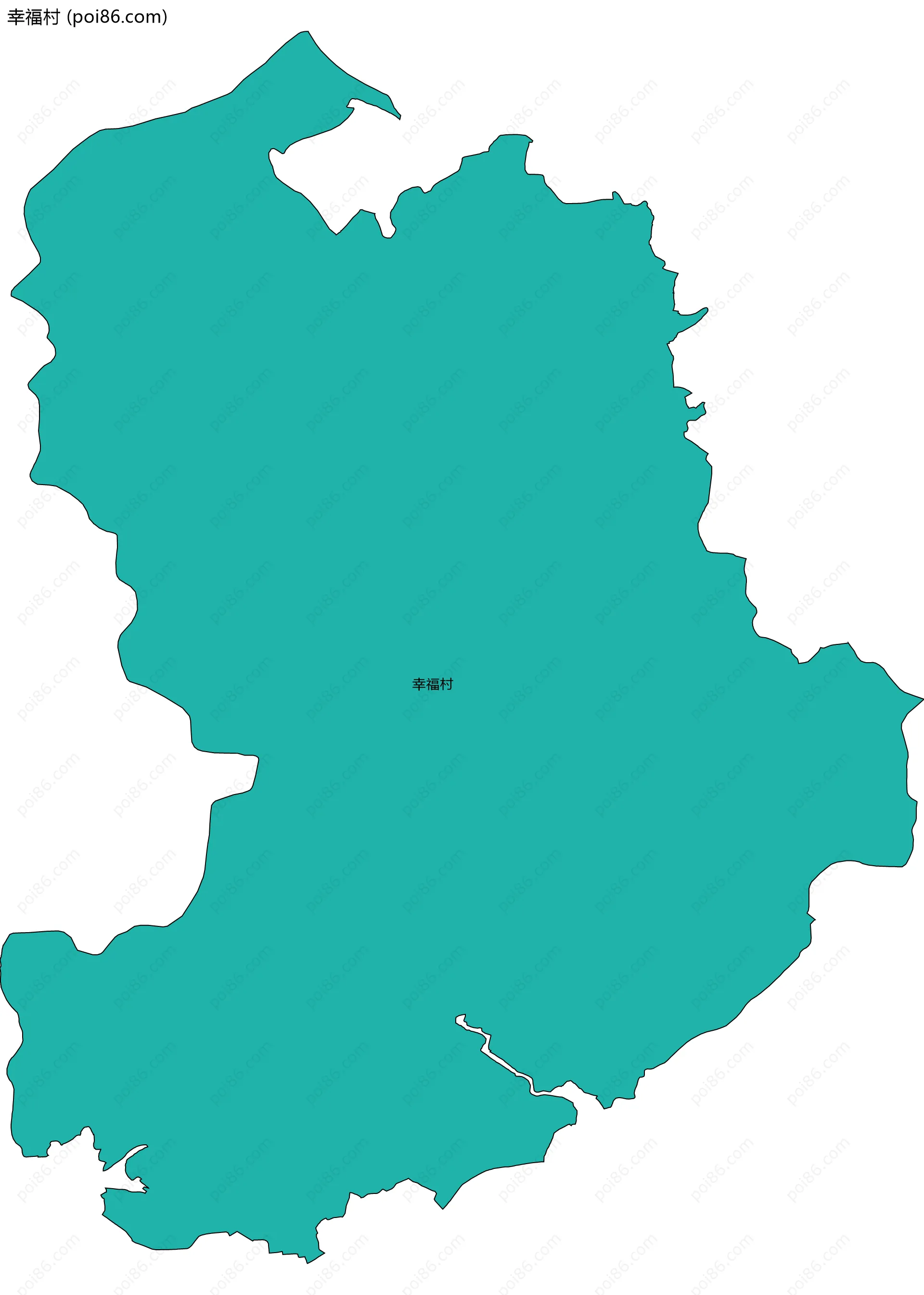 幸福村边界地图