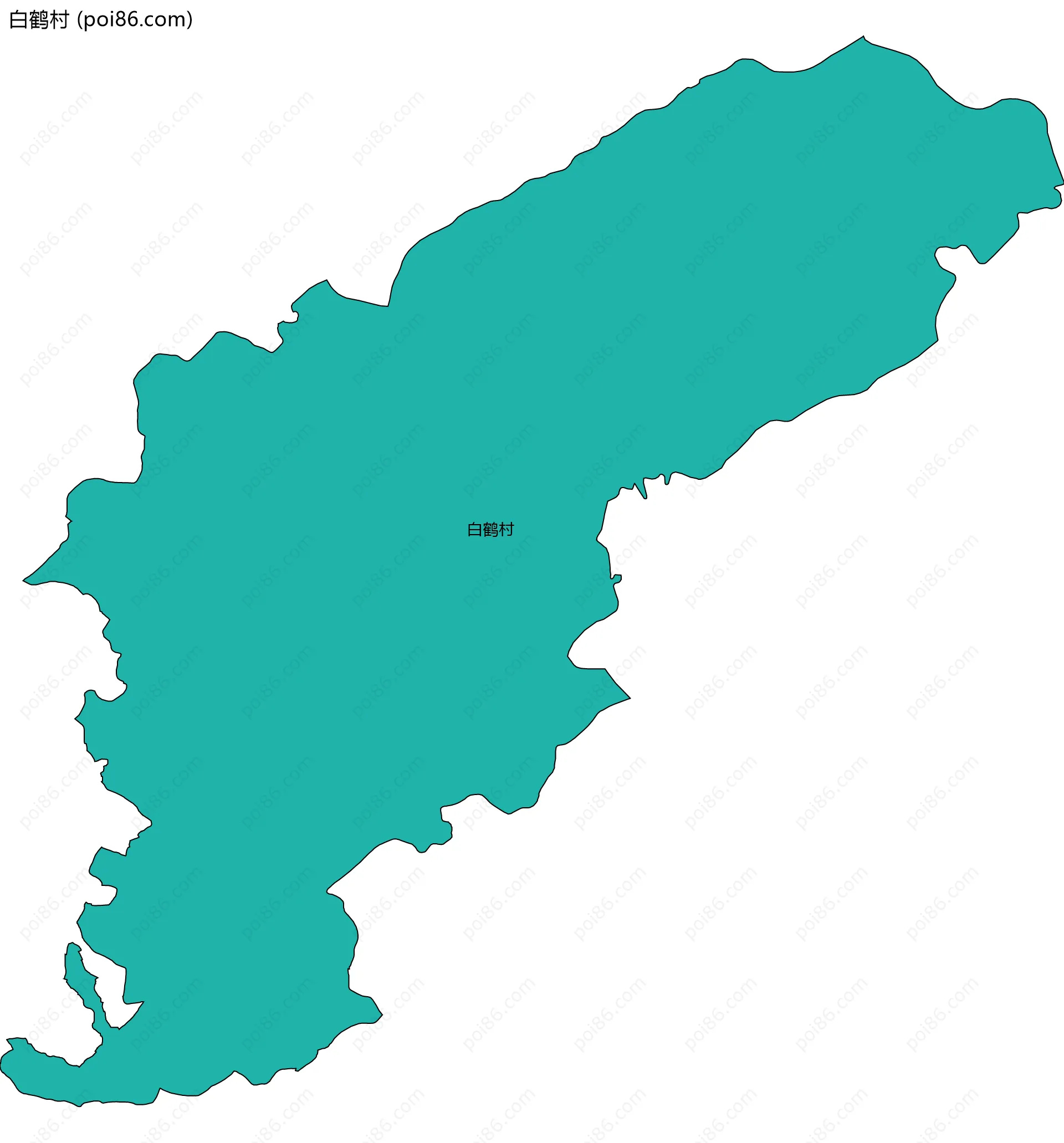 白鹤村边界地图