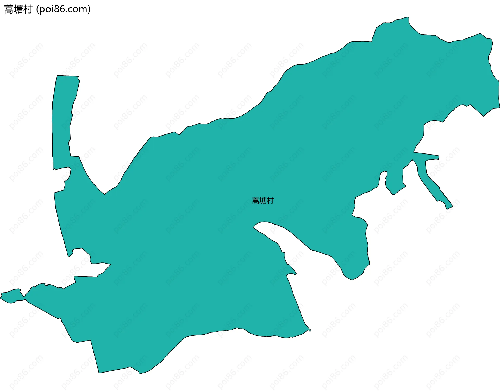 蒿塘村边界地图