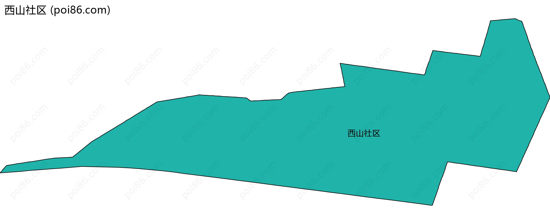 西山社区边界地图