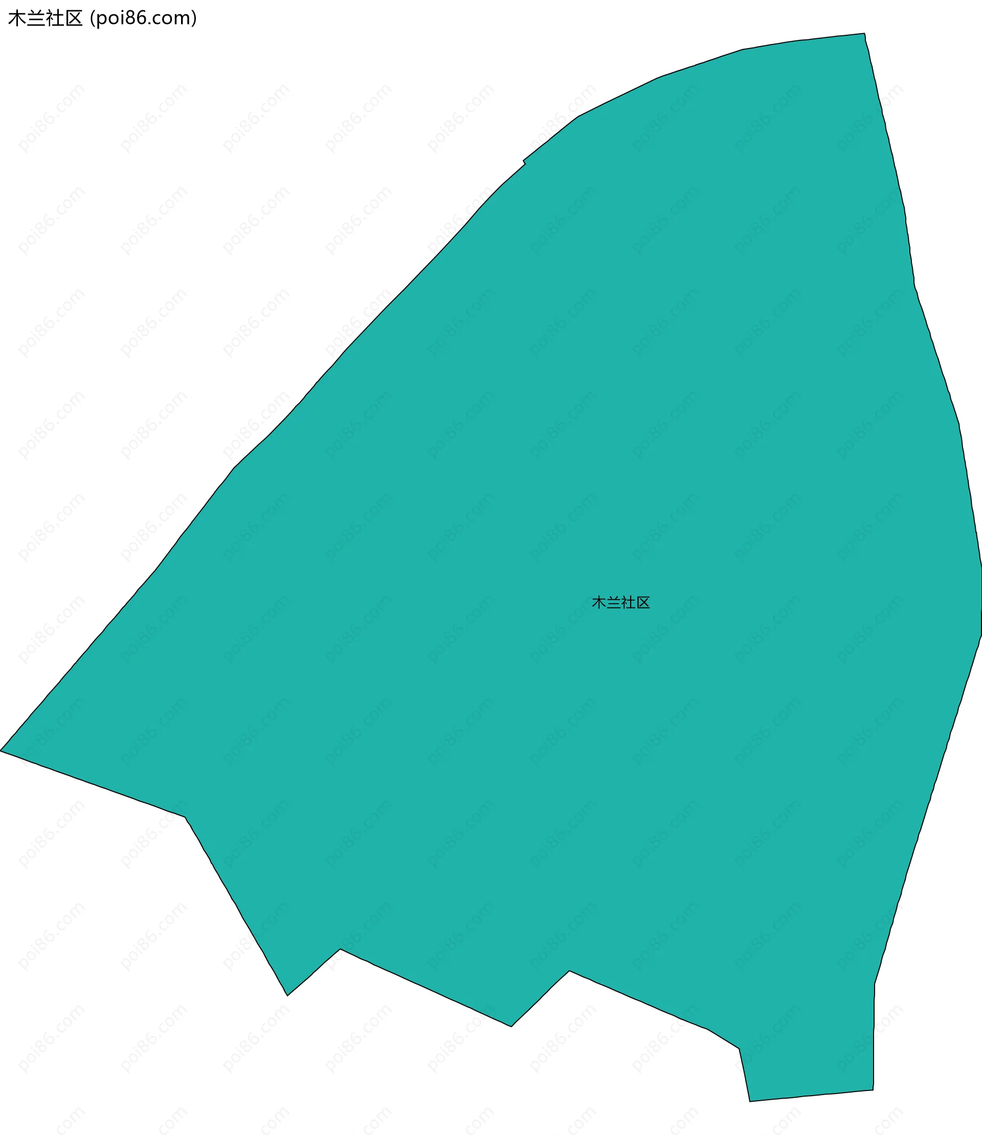 木兰社区边界地图