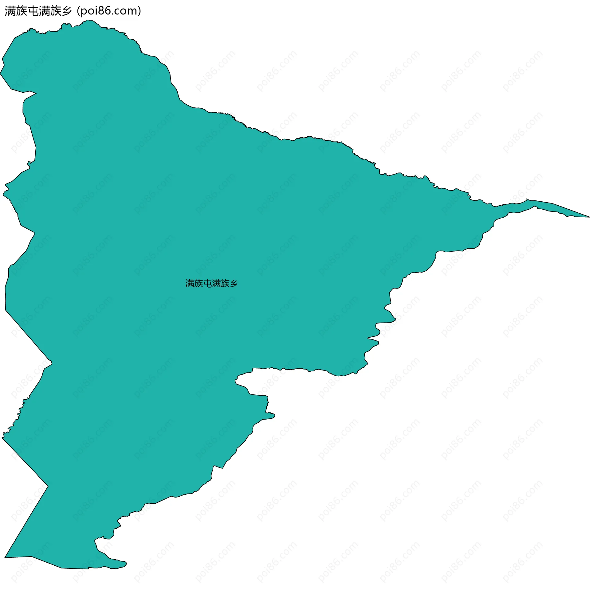 满族屯满族乡边界地图