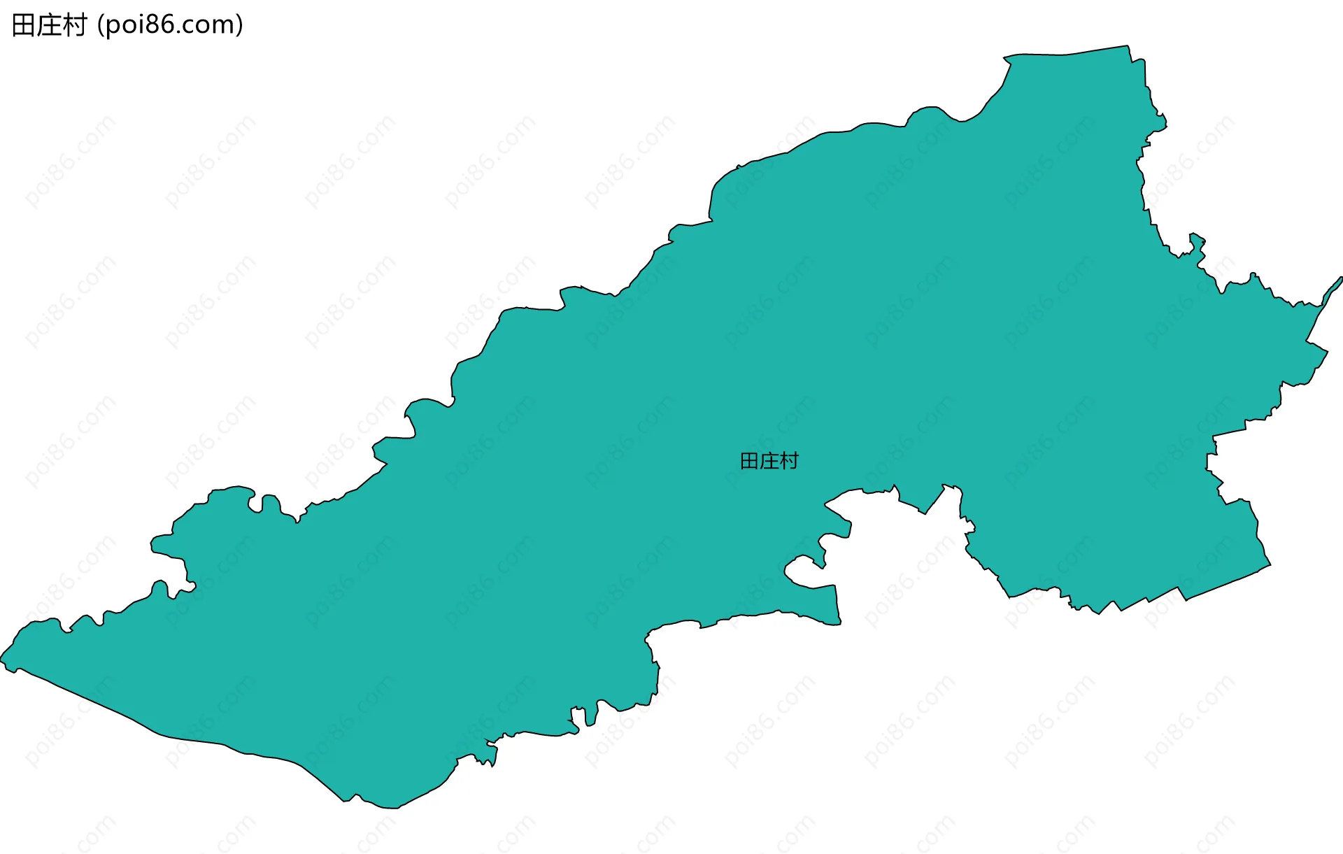 田庄村边界地图