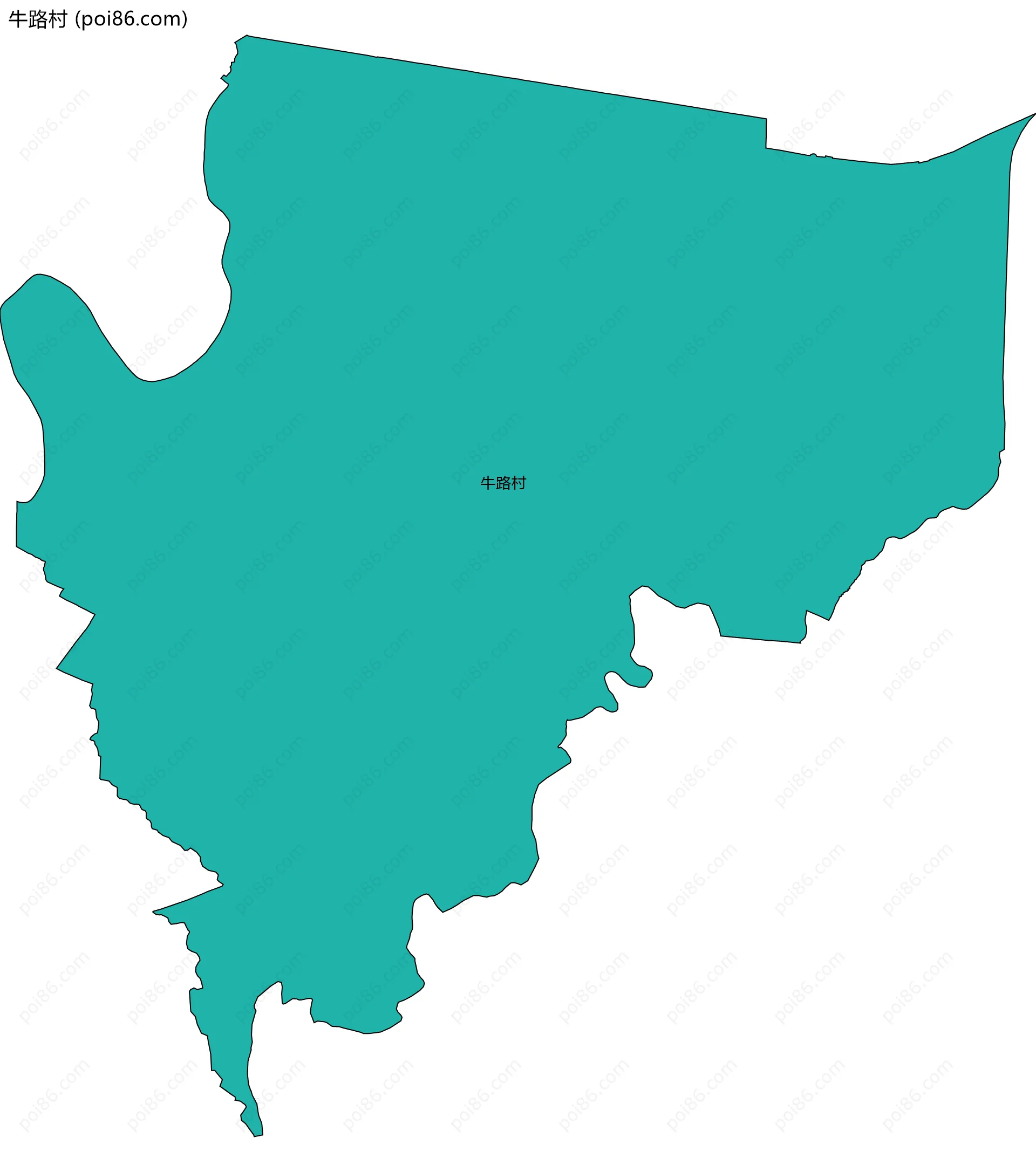 牛路村边界地图