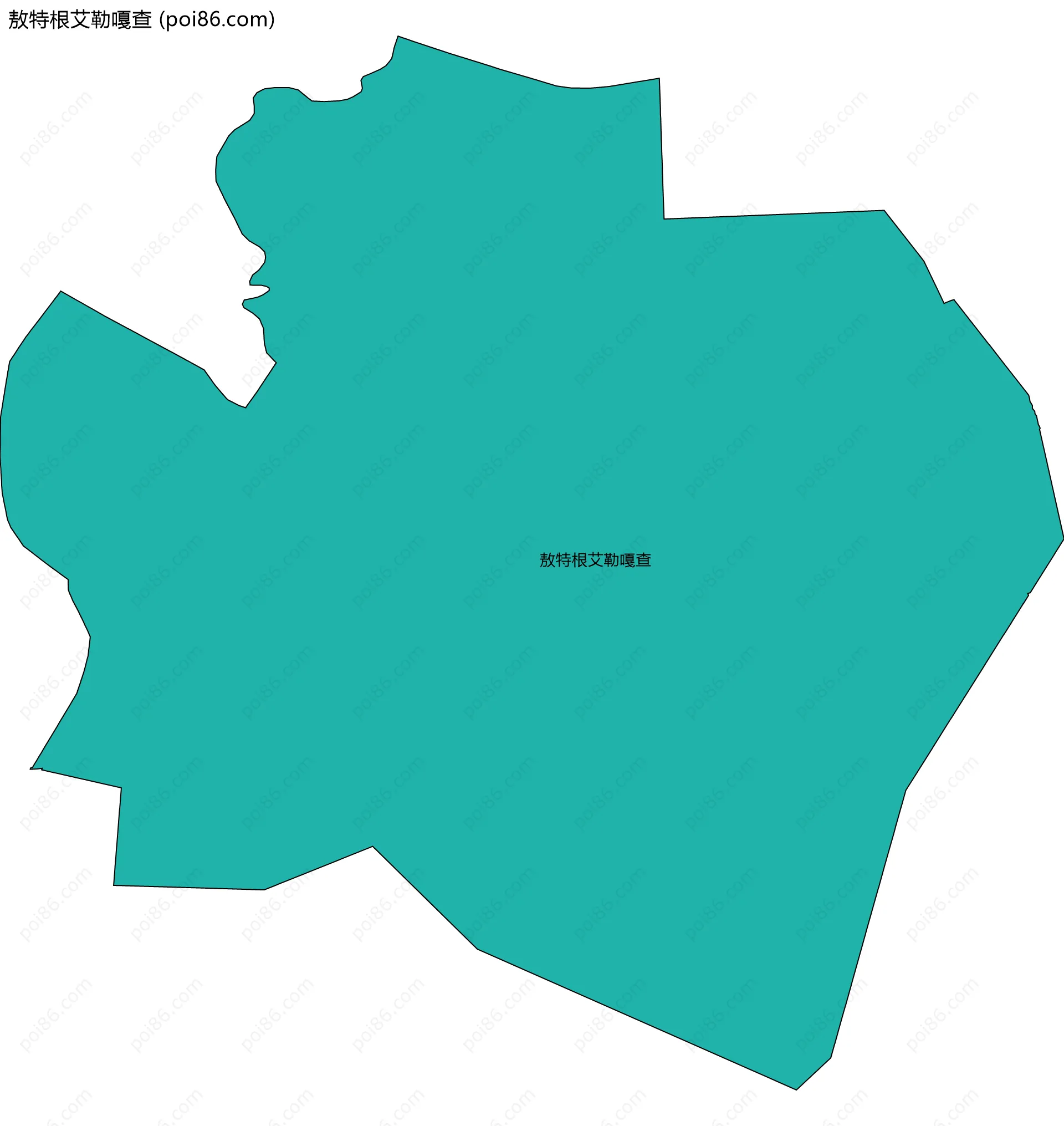 敖特根艾勒嘎查边界地图