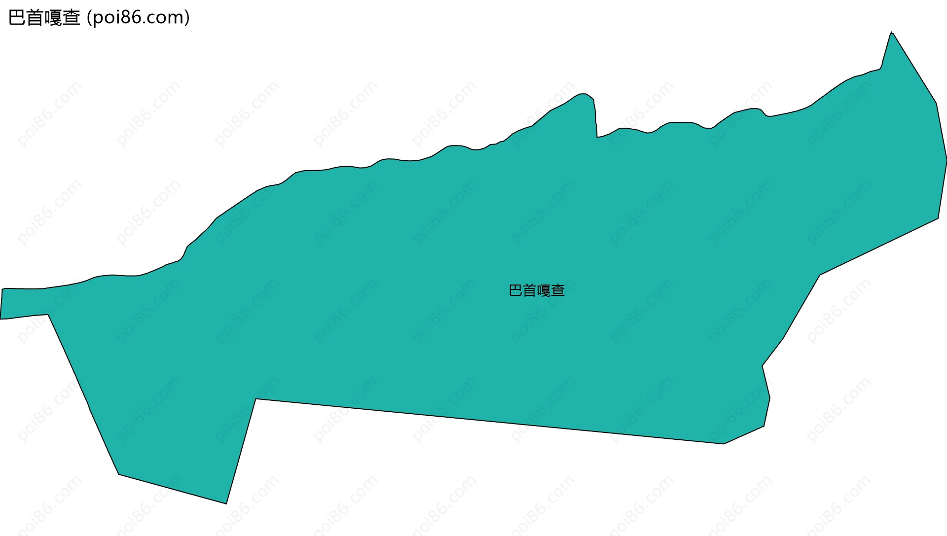 巴首嘎查边界地图
