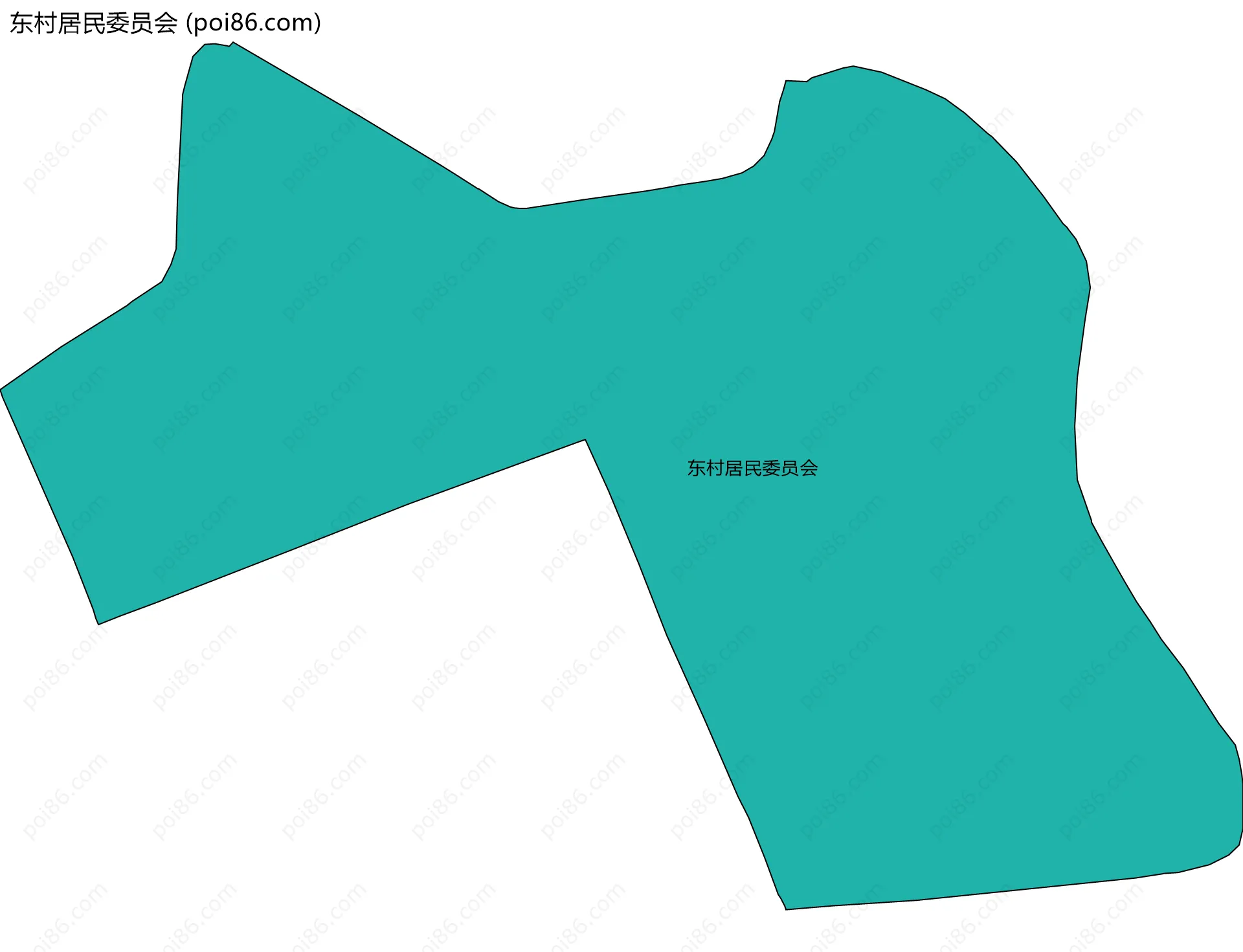 东村居民委员会边界地图