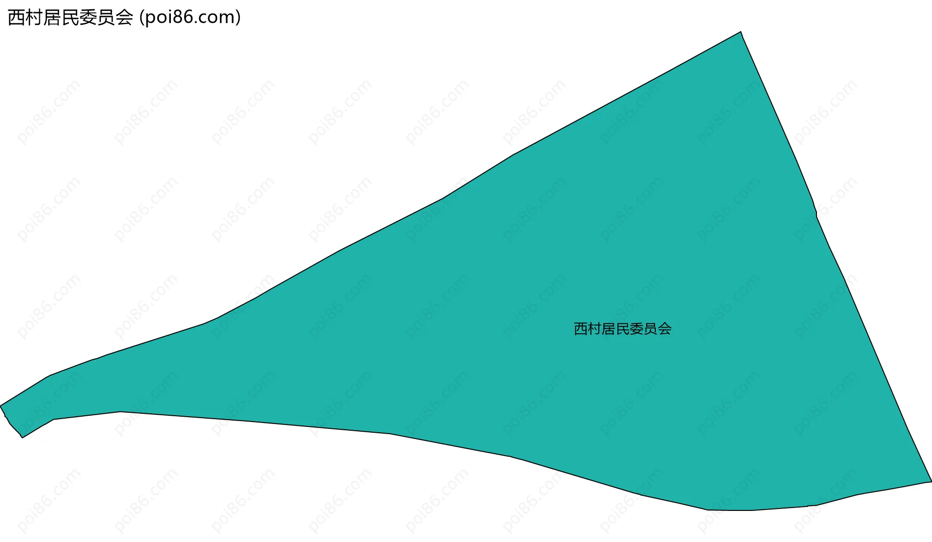 西村居民委员会边界地图