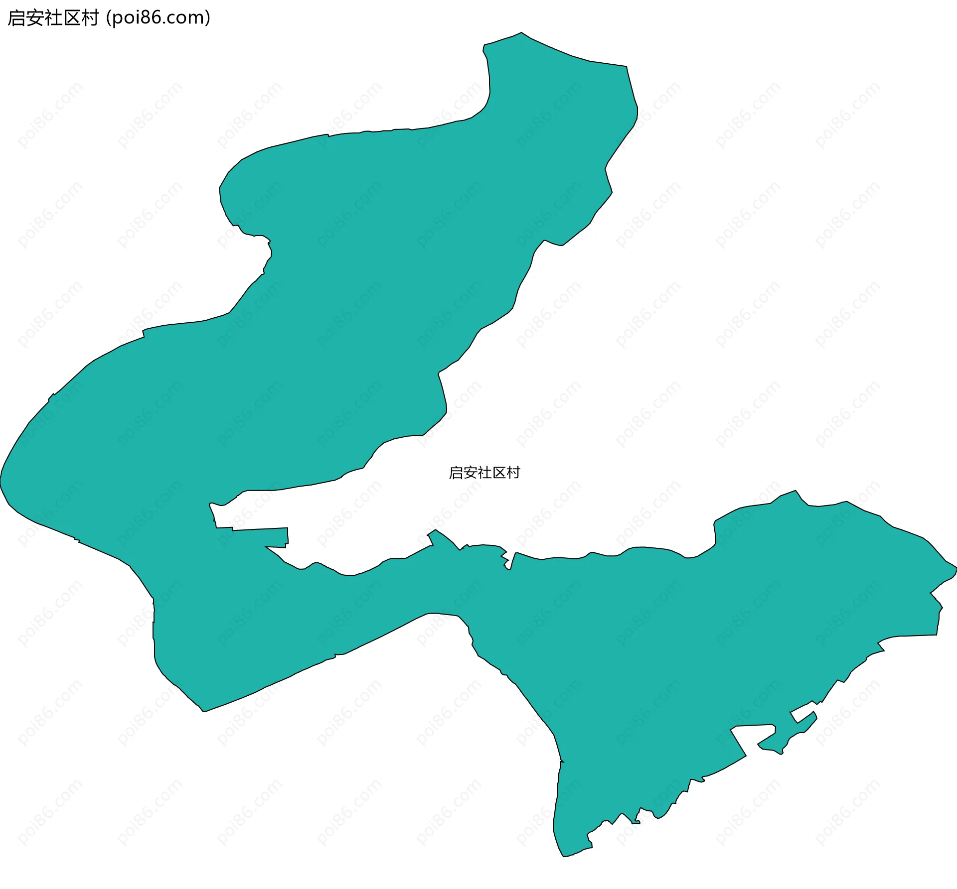 启安社区村边界地图