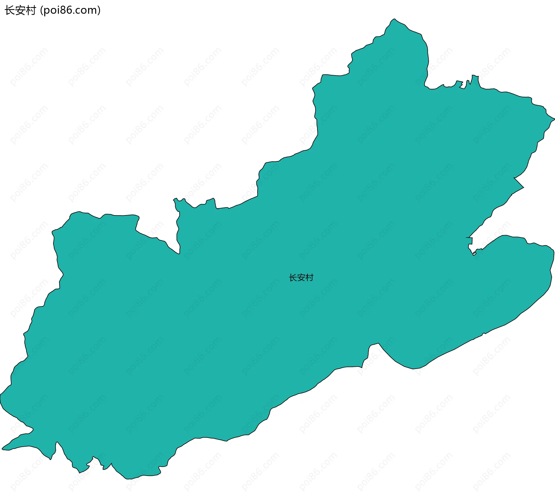 长安村边界地图