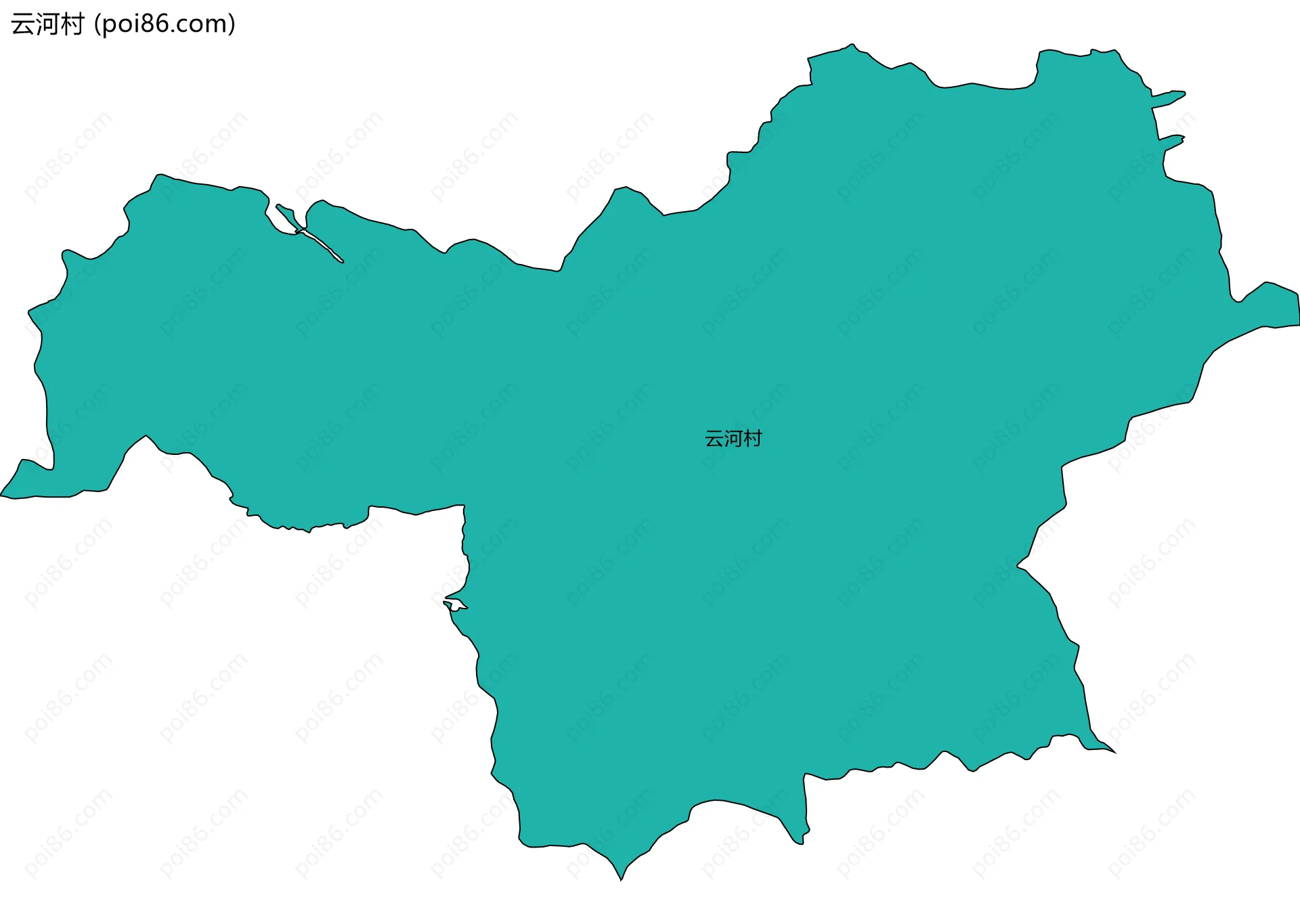 云河村边界地图