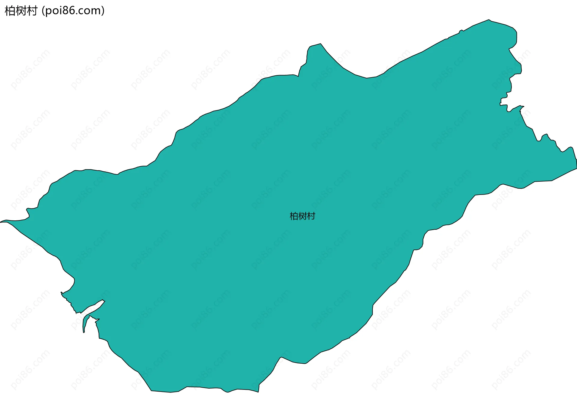 柏树村边界地图