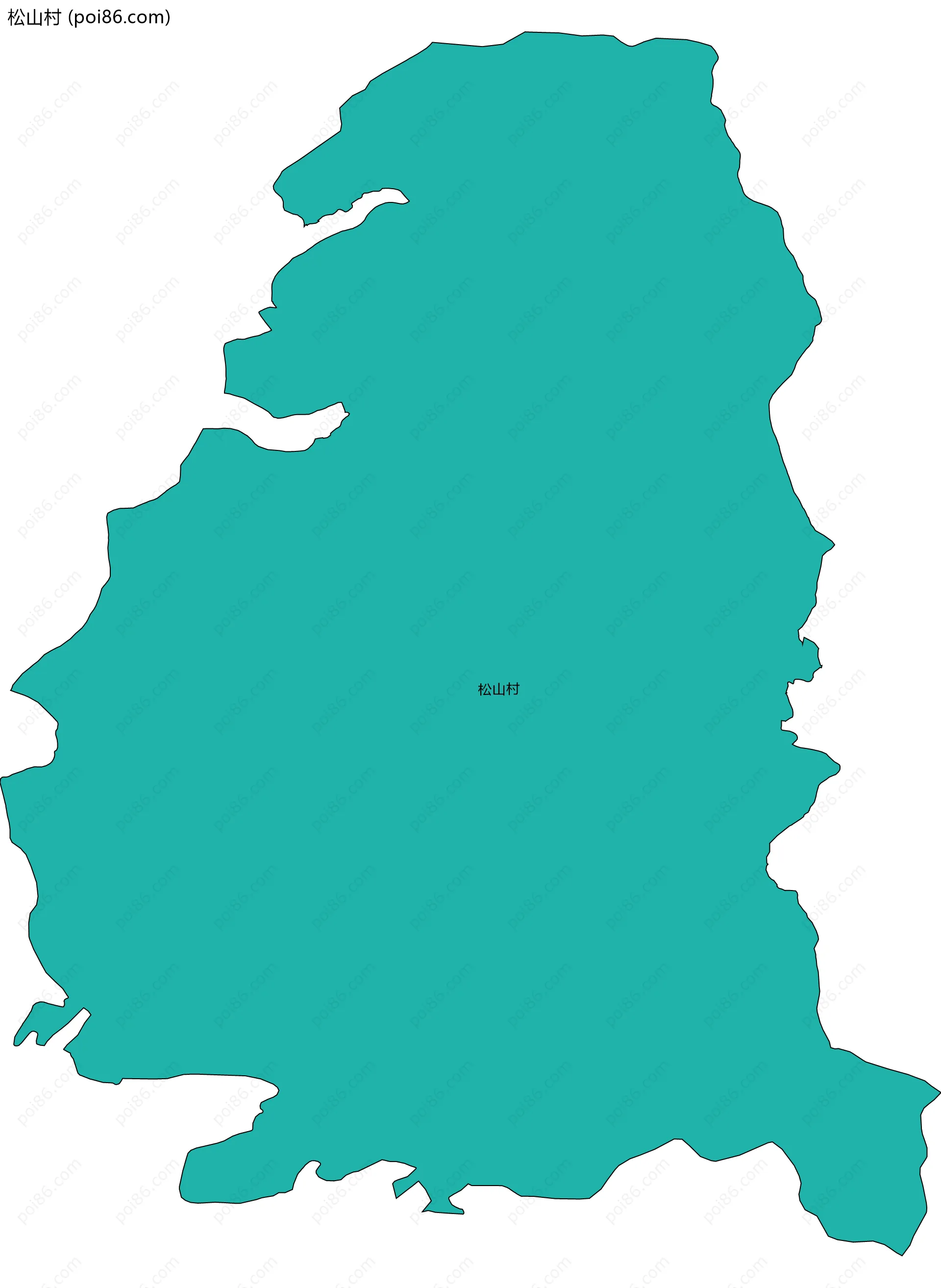 松山村边界地图