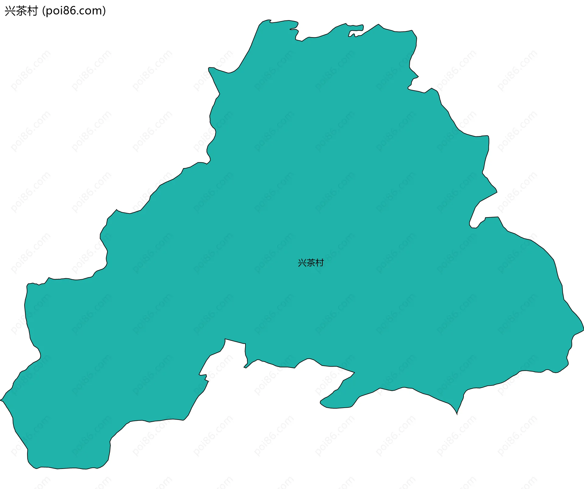 兴茶村边界地图