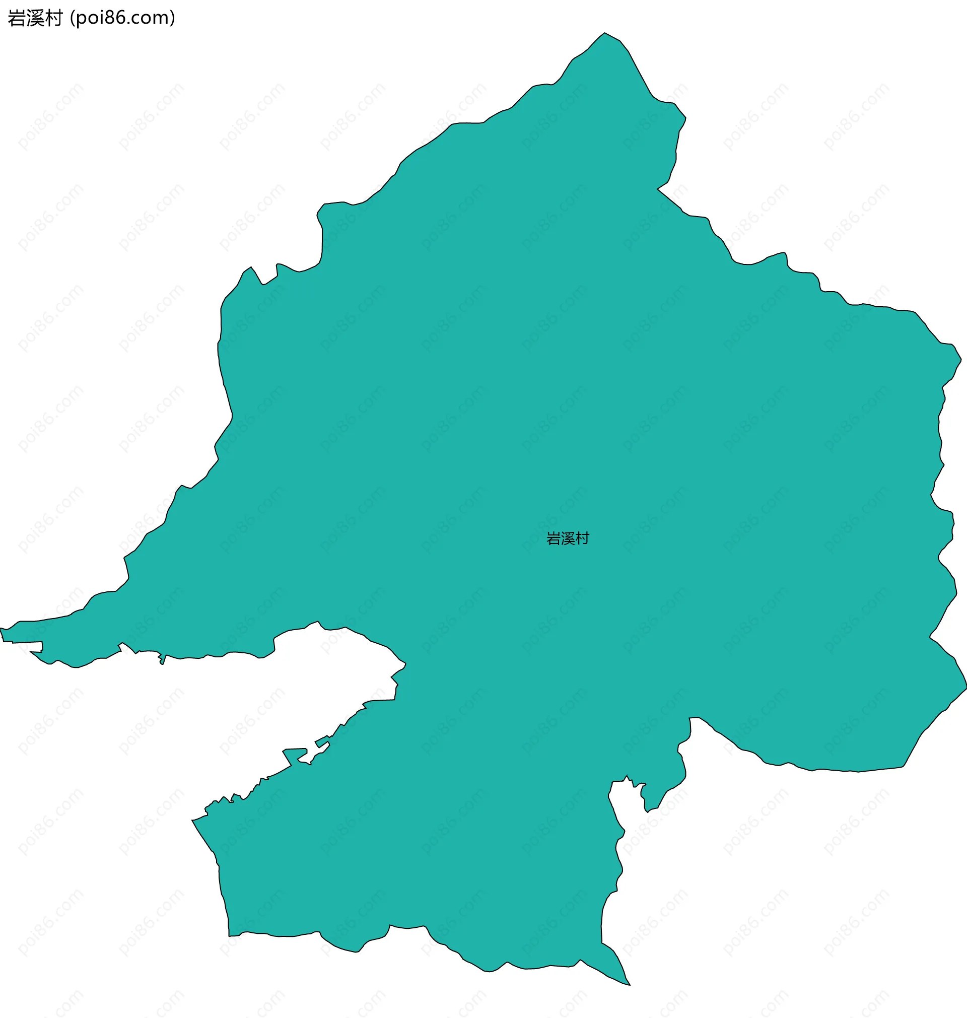 岩溪村边界地图