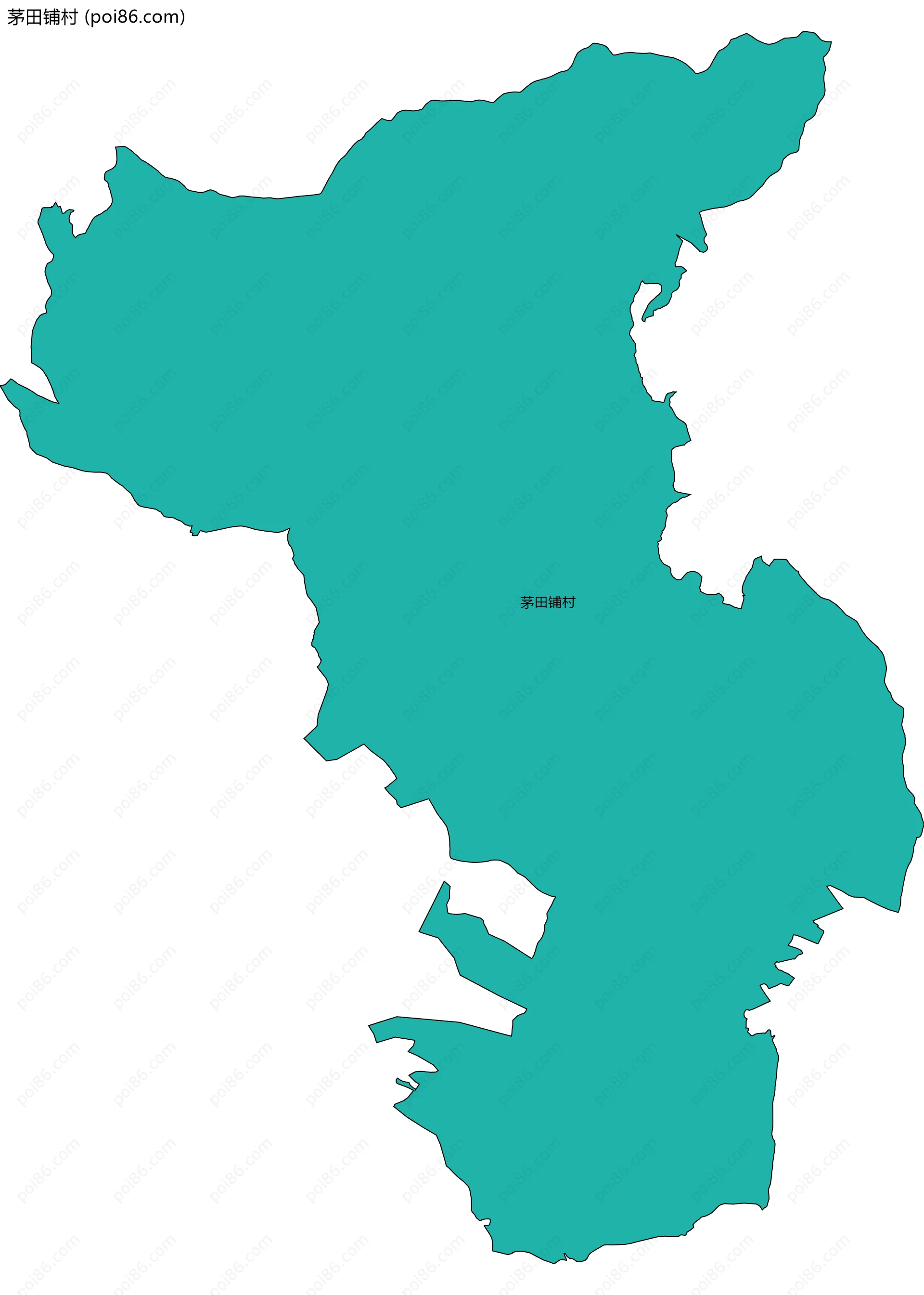 茅田铺村边界地图