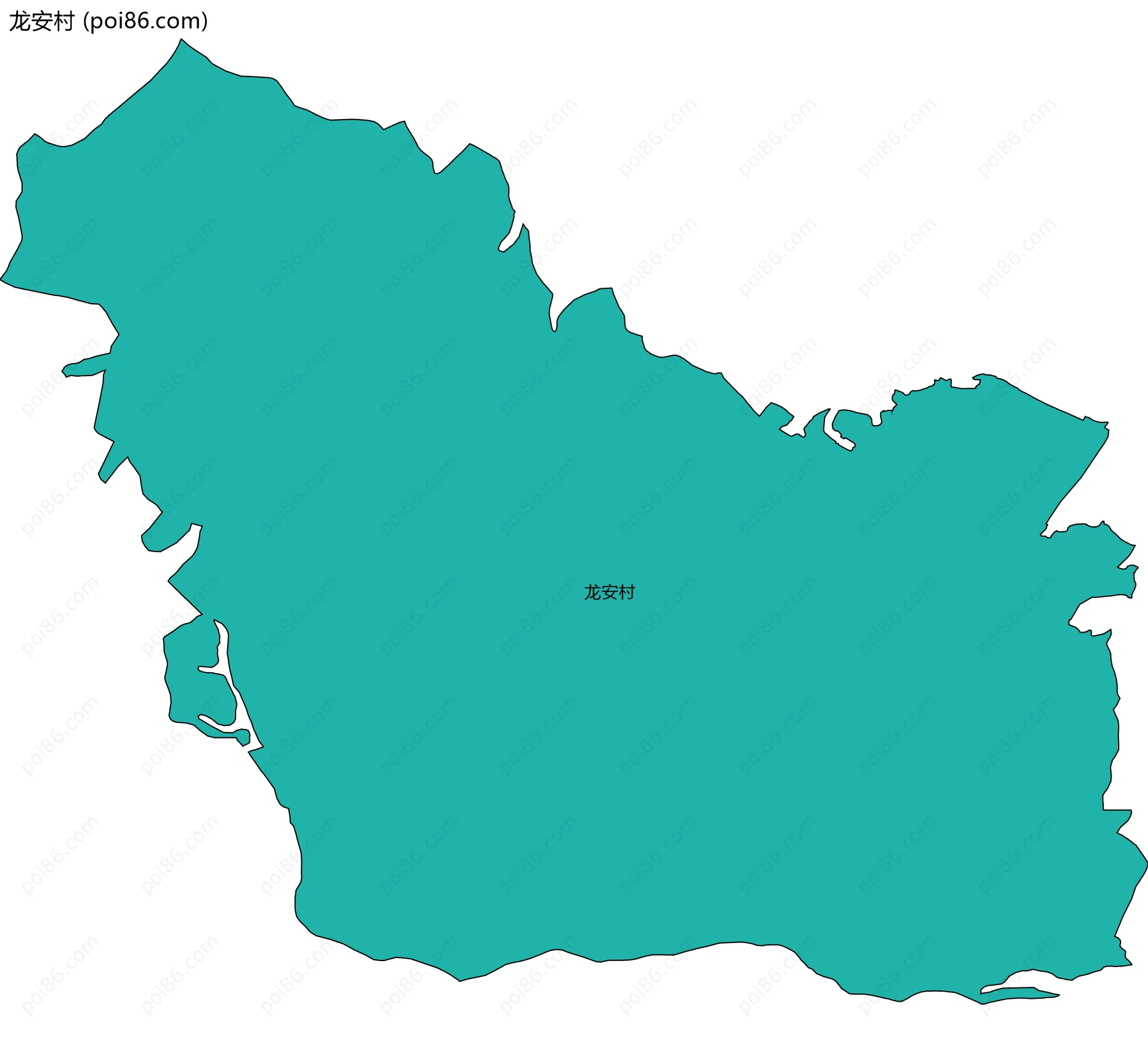 龙安村边界地图