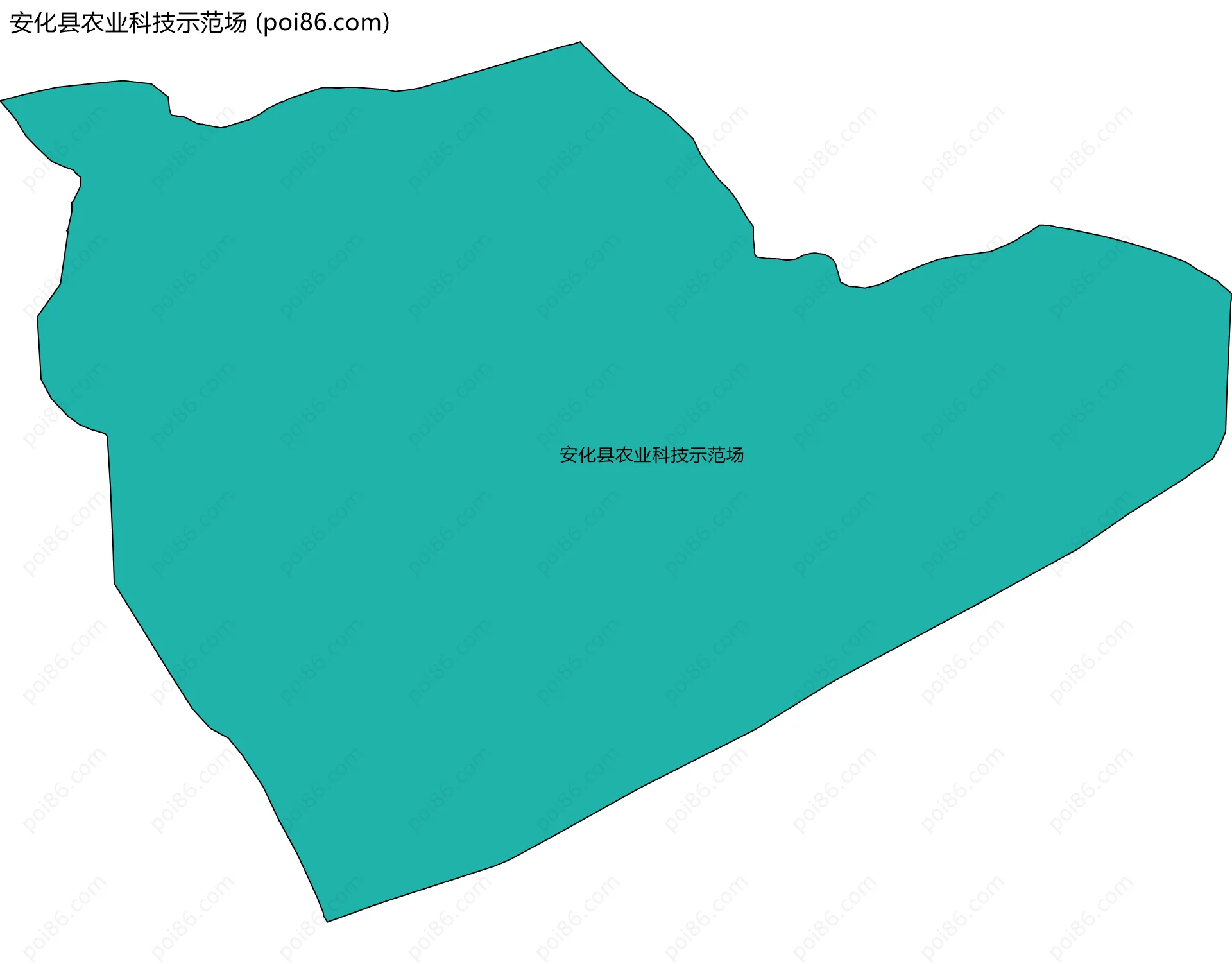 安化县农业科技示范场边界地图