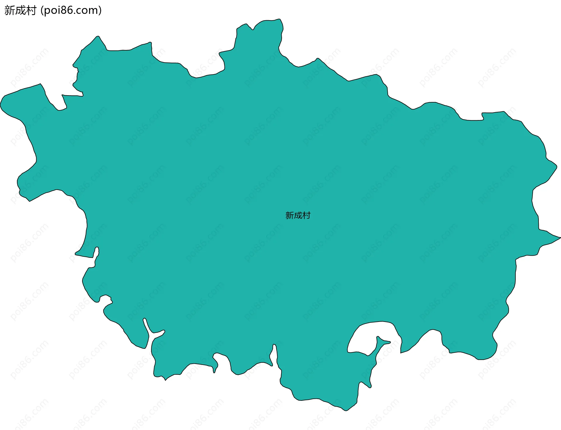 新成村边界地图