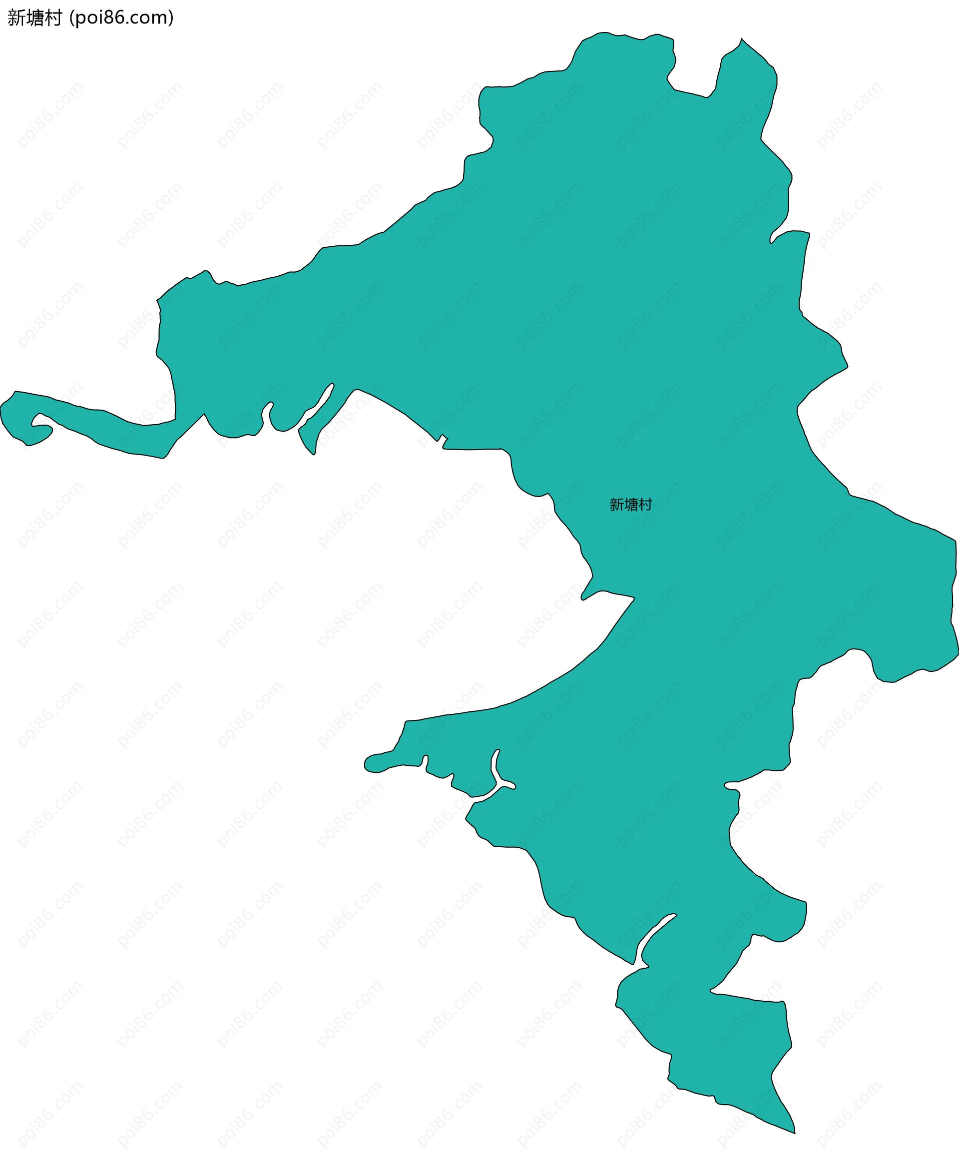 新塘村边界地图