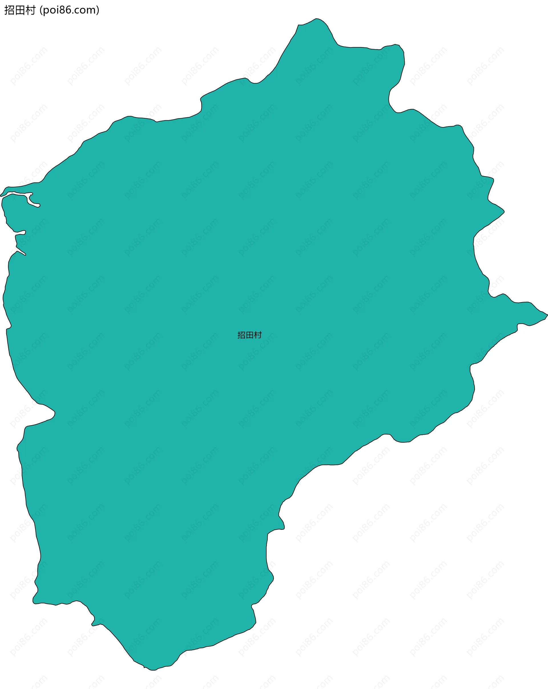 招田村边界地图