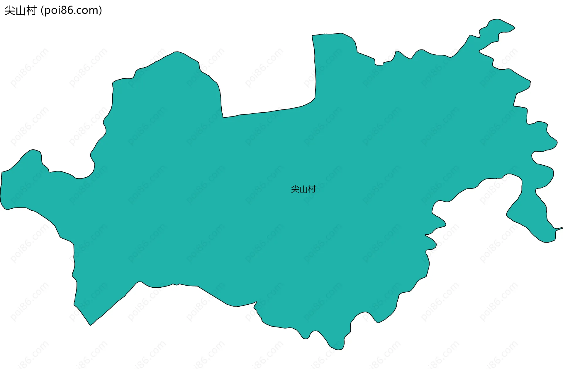 尖山村边界地图